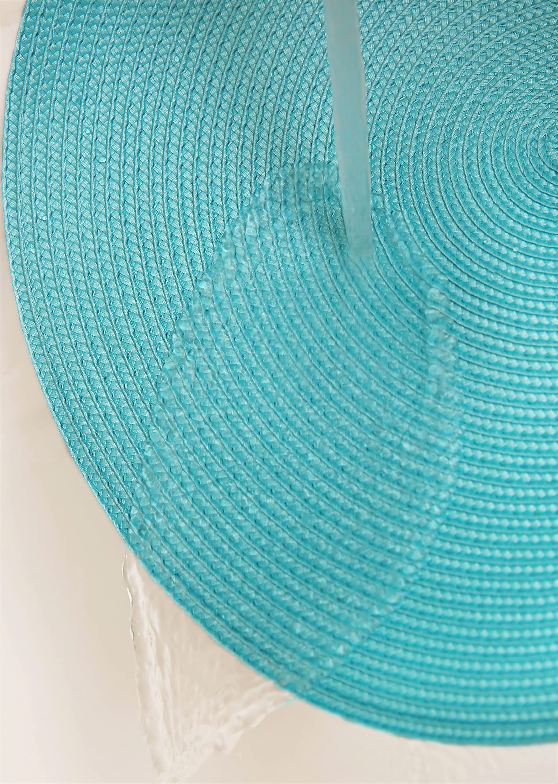 6-Pack Round Woven Placemats for Dining Table | Washable Non-Slip Table Mats | 15-Inch Turquoise Fall Decor | Perfect for Thanksgiving Dinner & Holiday Gatherings