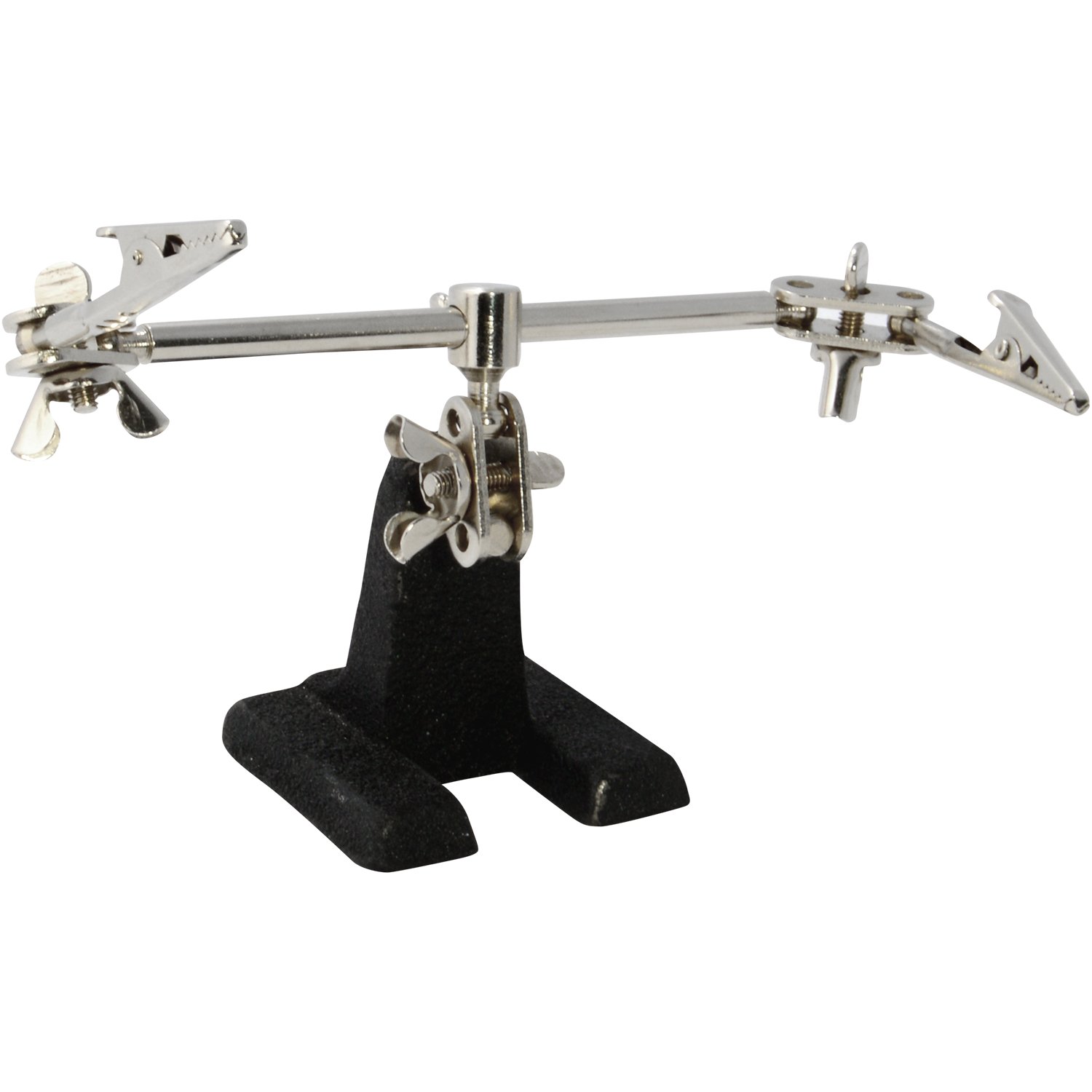 Premium Helping Hand Magnifier with LED Light - 5X Magnifying Glass for Jewelry Making, Watch Repair, Soldering & Hobby Work - Adjustable Clamp Stand with Alligator Clips for Hands-Free Precision Tasks