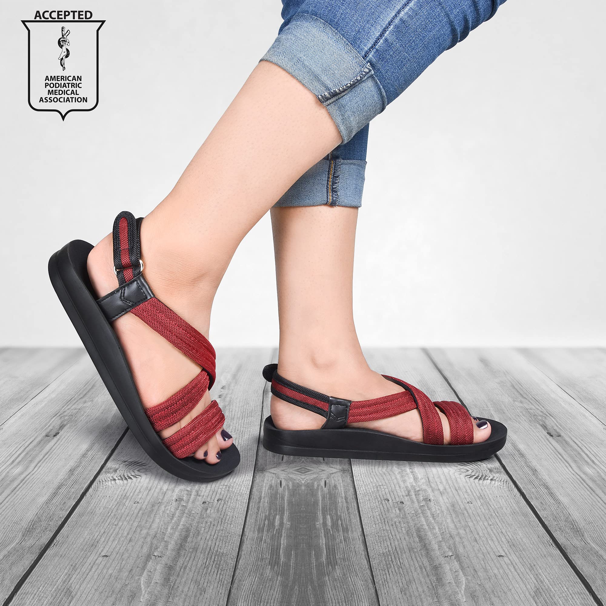 AEROTHIC Women's Arch Support Slingback Sandals for Travel - Comfortable Walking Shoes for Women with Cushioned Footbed | Perfect for Vacation, Beach & Summer Outfits