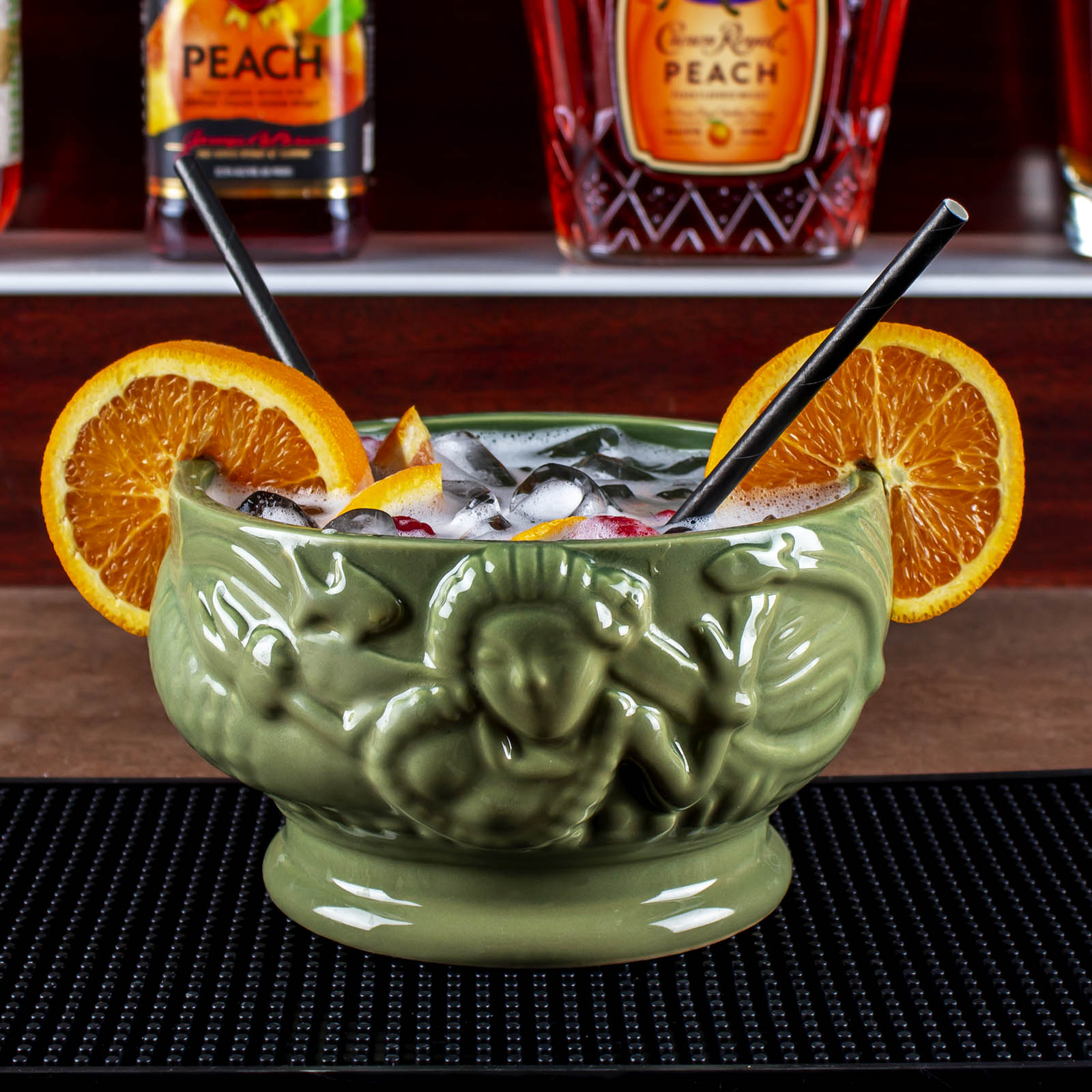 BarConic® Tiki Cocktail Bowl - Premium Mermaid-Themed Party Serving Bowl for Tropical Drinks | Perfect for Luau Parties, Beach Themed Events & Summer Gatherings
