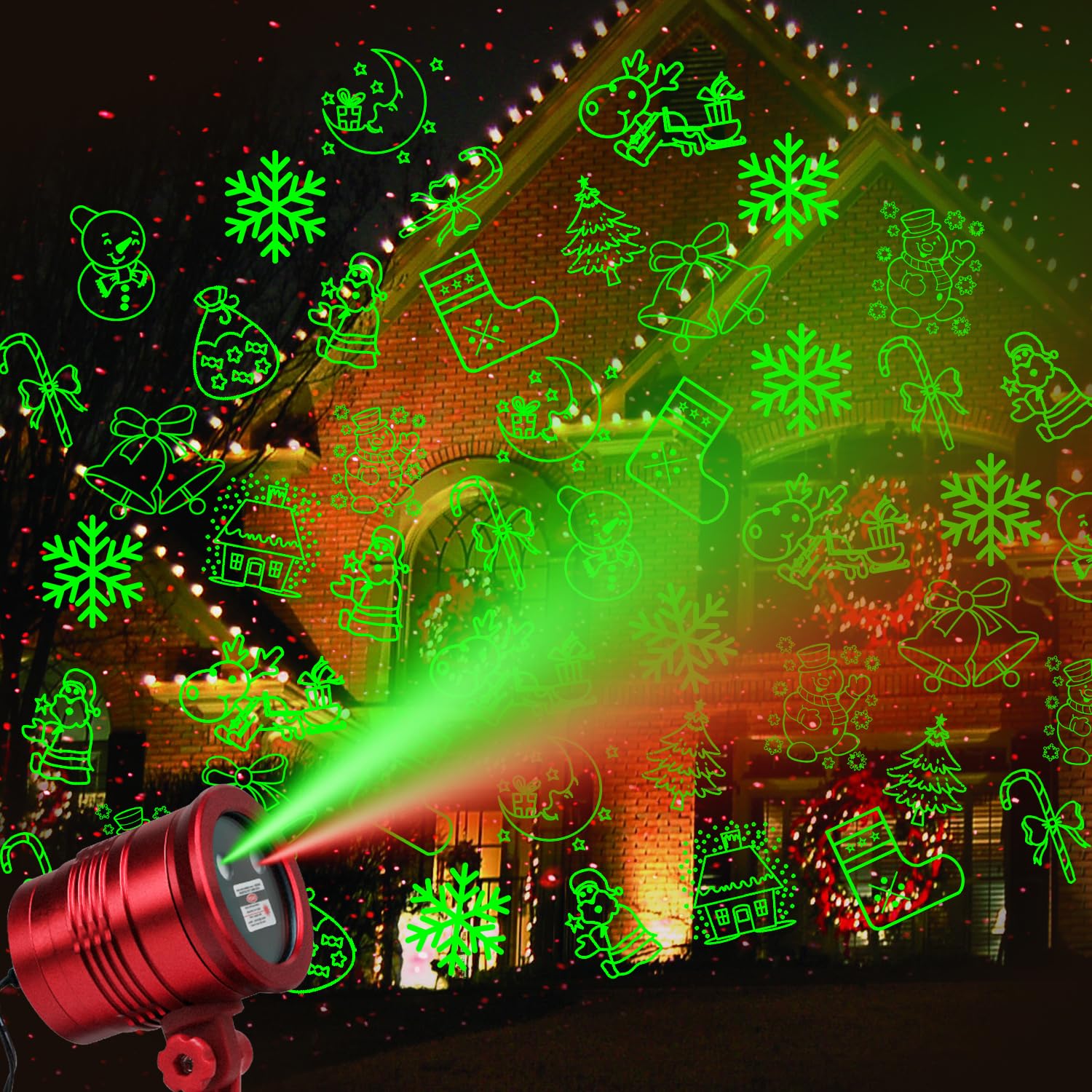 2023 New Limited Edition Christmas Projector Lights - Waterproof Laser Lights with Remote Control for Outdoor, Farmhouse, Yard, and Holiday Decorations | Perfect for Halloween, Christmas, and Party Events