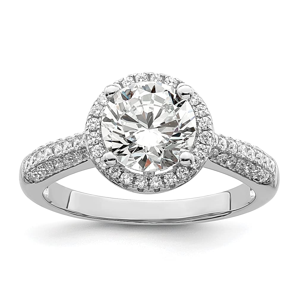 925 Sterling Silver 69 Stone Halo Cubic Zirconia CZ Ring - Elegant Engagement & Wedding Jewelry for Women | Perfect Gift for Her, Anniversary, Valentine's Day & Special Occasions