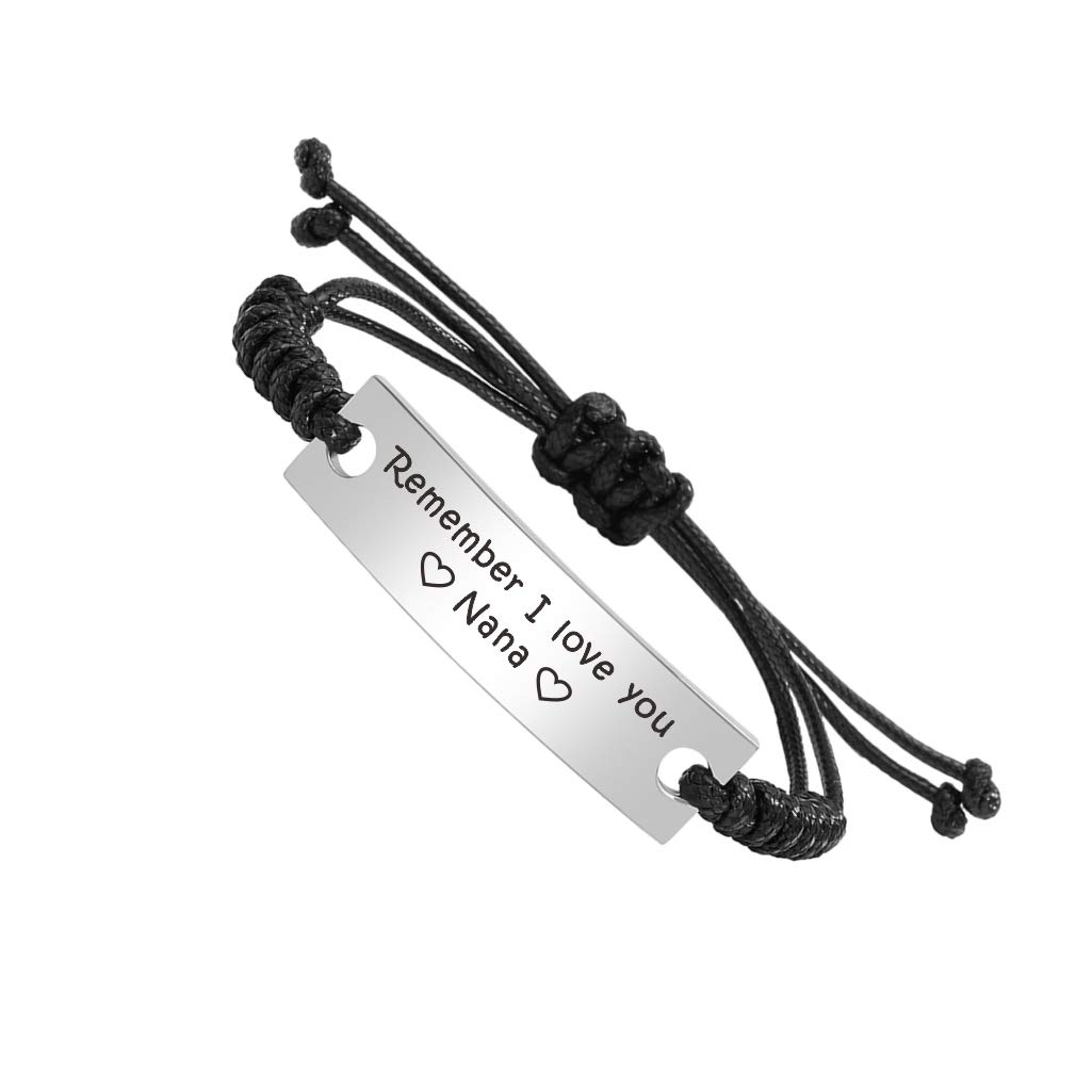 ABNTY Sterling Silver Nana Bracelet - Elegant Mother's Day & Birthday Gift for Women, Grandmother, Wife - Perfect for Special Occasions & Everyday Wear