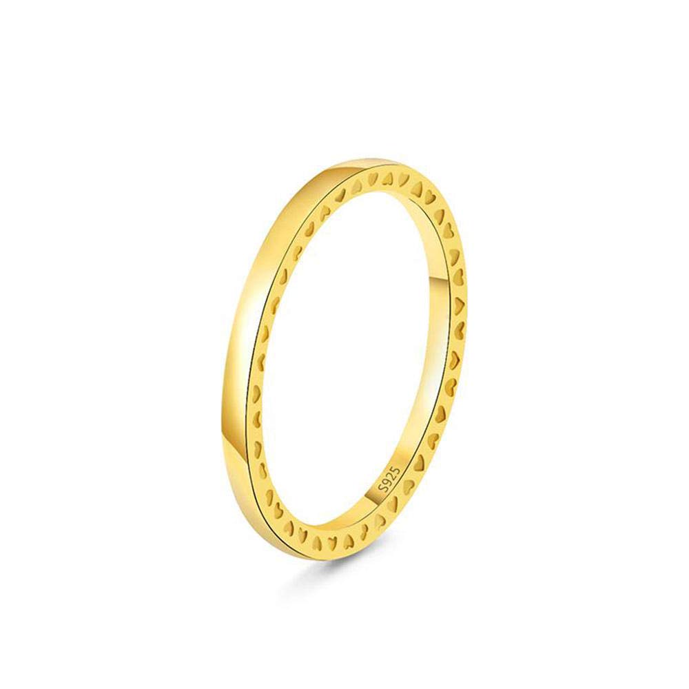 ZFCMIAO Sterling Silver Rose Gold Plated Women's Wedding Ring - Elegant Bridal Jewelry for Engagement, Anniversary & Special Occasions