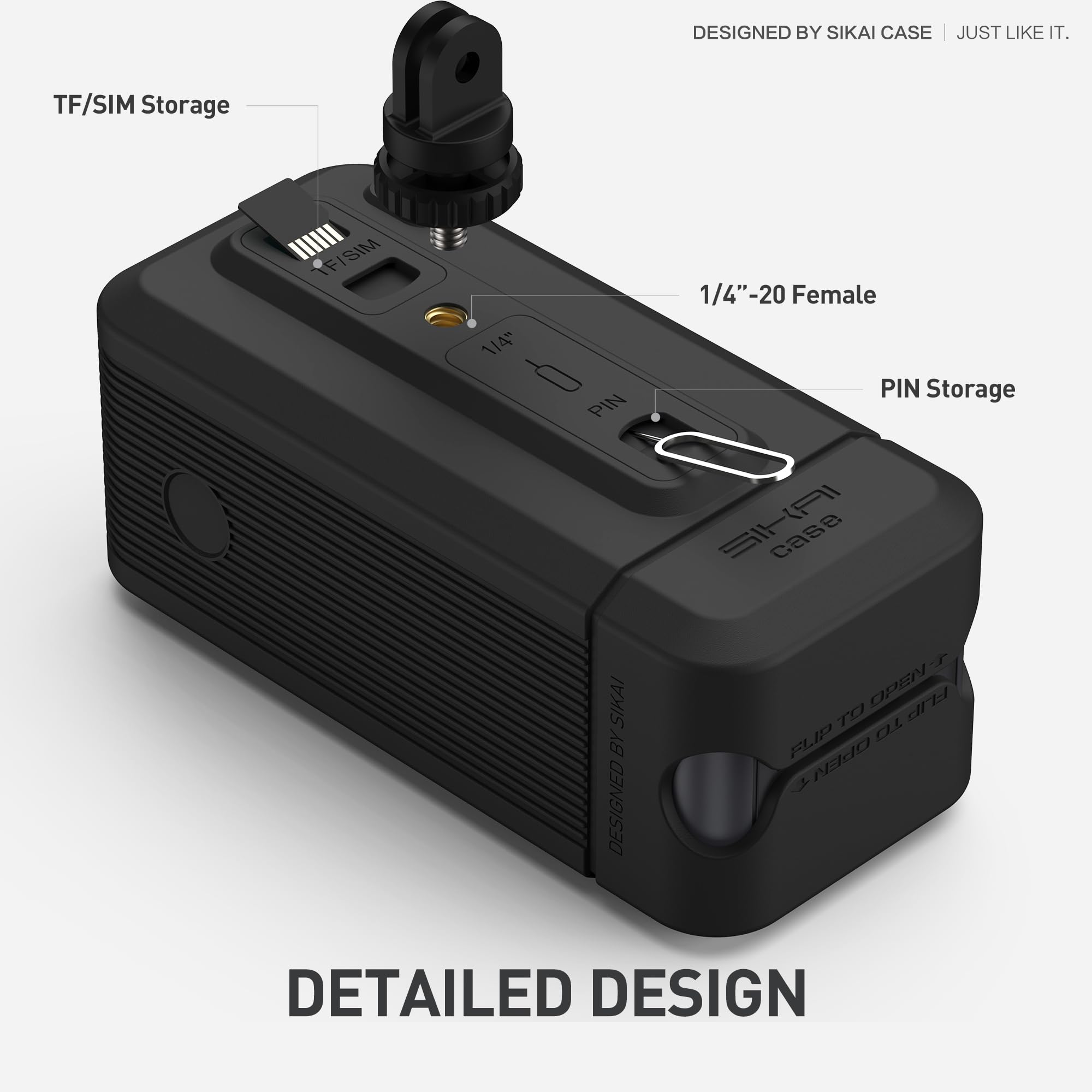 Anker Prime Power Bank 20,000mAh 200W Protective Silicone Case - Dustproof Soft Cover with 1/4-inch Nut Hole & TF/SM Card Storage - Compatible with Anker 200W Prime (Black) - Perfect for Travel, Outdoor Adventures & Device Protection