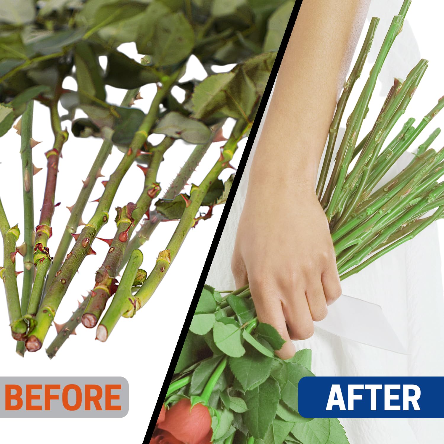 Rose Thorn Stripper Tool - Metal Leaf & Stem Stripper for Gardening - Perfect for Pruning Roses, Removing Thorns & Burrs from Flowers - Ideal for Gardeners, Florists & DIY Flower Arrangements