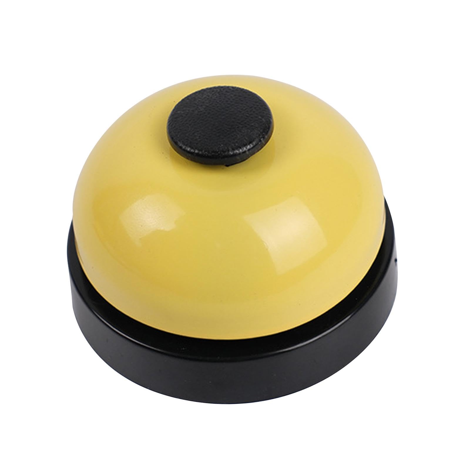 Vintage Style Service Bell - Classic Yellow & Black Desk Bell for Home, Office, Restaurant, and Hotel Use - Perfect for Reception, Customer Service, and Countertop Notifications