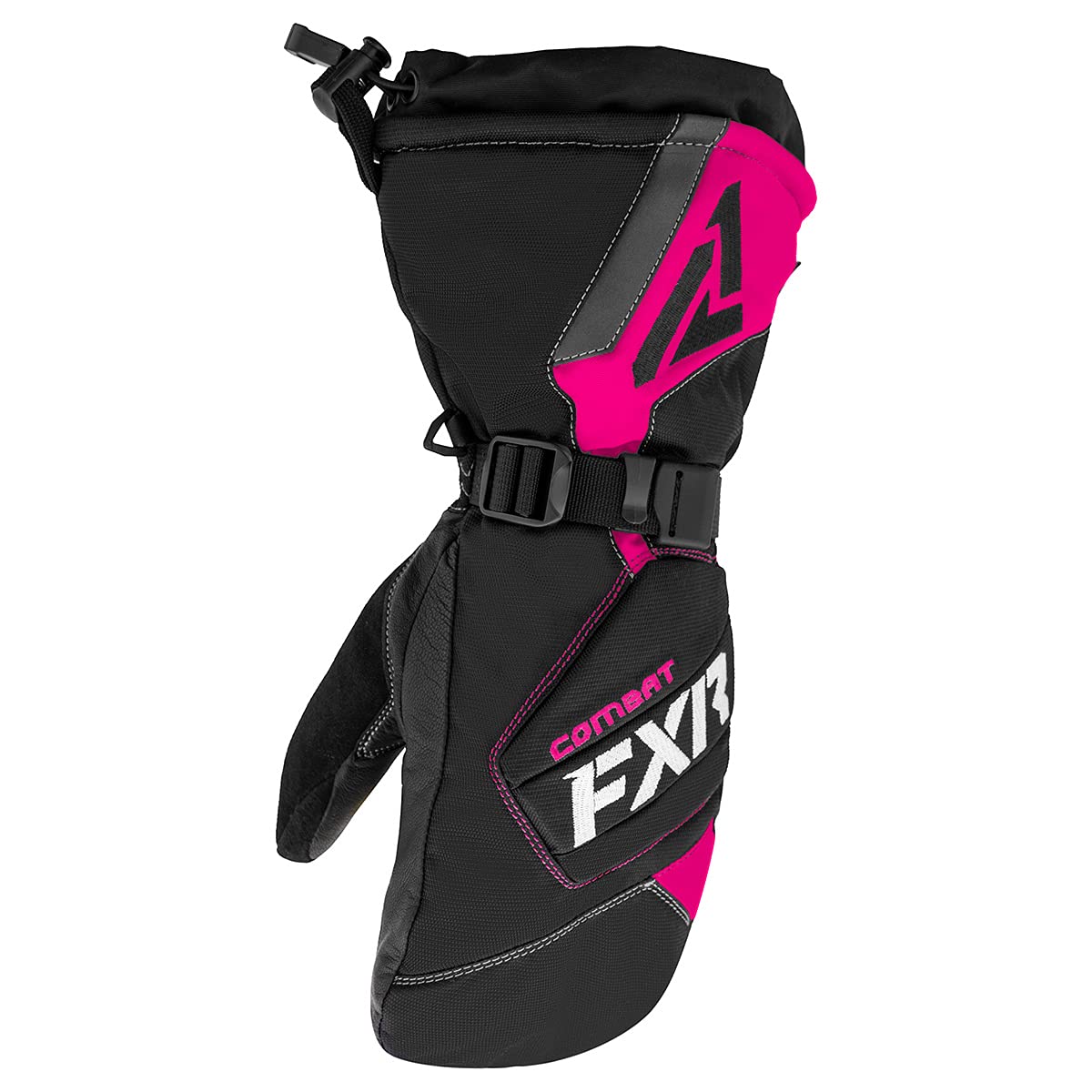 FXR Women's Combat Mitt 2025 - Winter Snow Gloves for Skiing, Snowboarding & Cold Weather (Black/Fuchsia, X-Small) - Waterproof & Windproof Touchscreen Gloves for Outdoor Activities