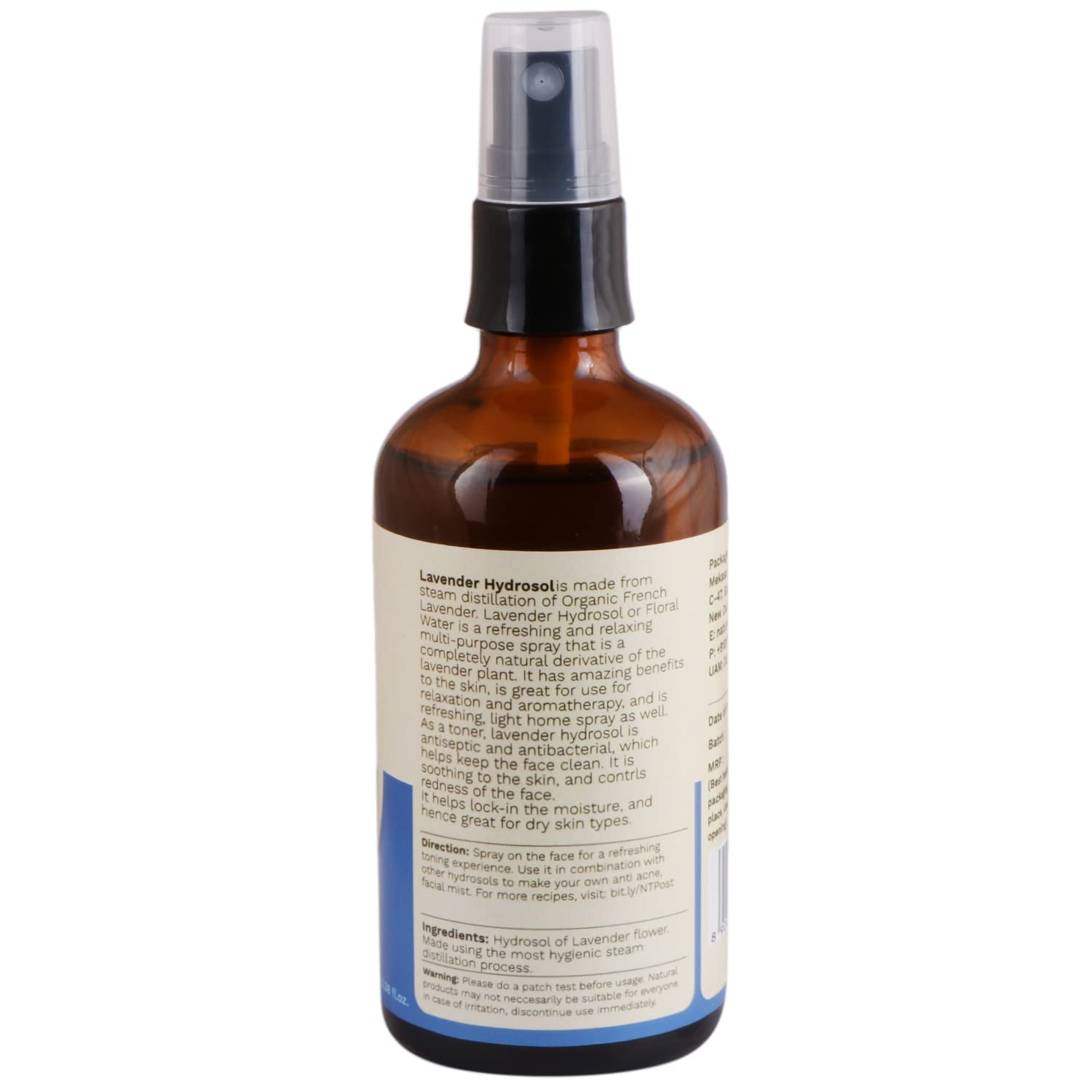 Tattvalogy Lavender Natural Toner for Dry & Sensitive Skin | pH Balancing Facial Toner | 100ml | Soothes & Hydrates Skin | Perfect for Daily Skincare Routine & Post-Cleansing Treatment