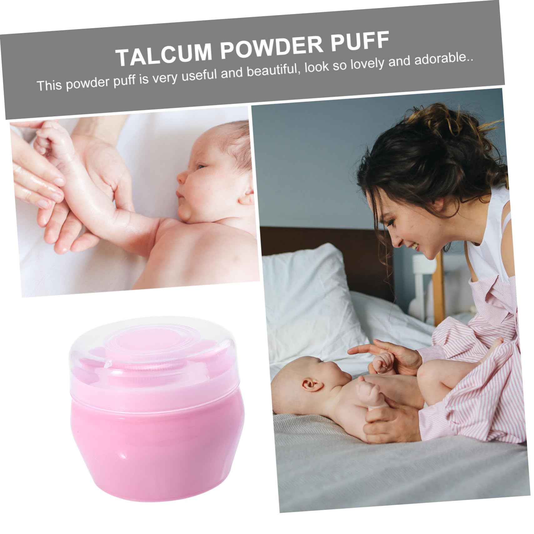 2 Pack Baby Powder Dispenser - Empty Talcum Powder Container for Infants & Toddlers, PP Plastic Powder Sponge Case - Perfect for Diaper Changes, Baby Care & Travel