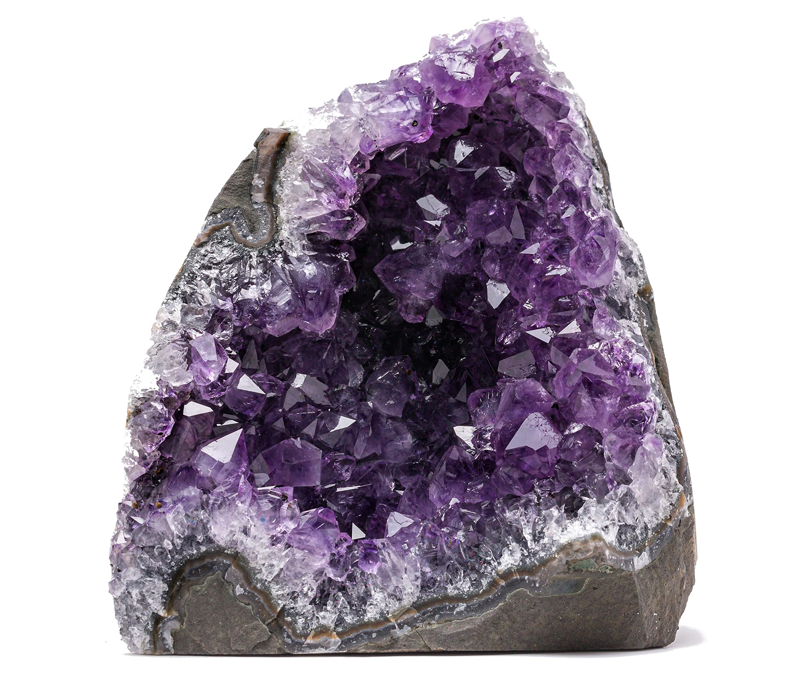 Natural Amethyst Crystal Clusters (0.5-1 lb) - Raw Uruguayan Geode Quartz with Deep Purple Color for Meditation, Home Decor & Healing Crystals Collection