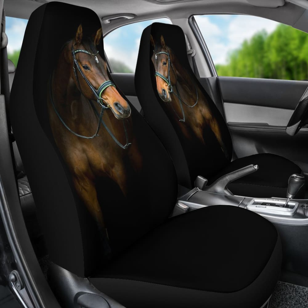 Premium Horse Print Car Seat Covers - Soft & Durable Auto Accessories for Cars, Trucks & SUVs - Unique Gift for Equestrian Lovers (Perfect for Road Trips, Ranch Visits & Horse Show Events)