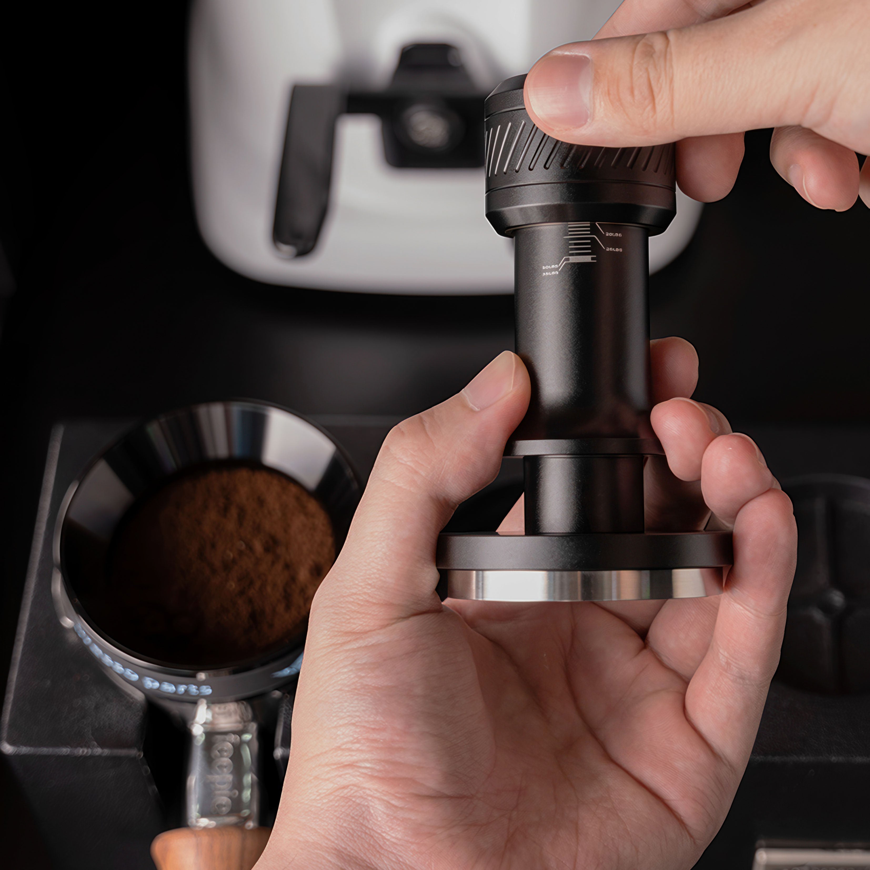 Premium Thor Adjustable Pressure Coffee Tamper - 58mm Stainless Steel Espresso Tamping Tool with Ergonomic Handle for Baristas & Home Brewing - Perfect for Espresso Machines & Coffee Shops