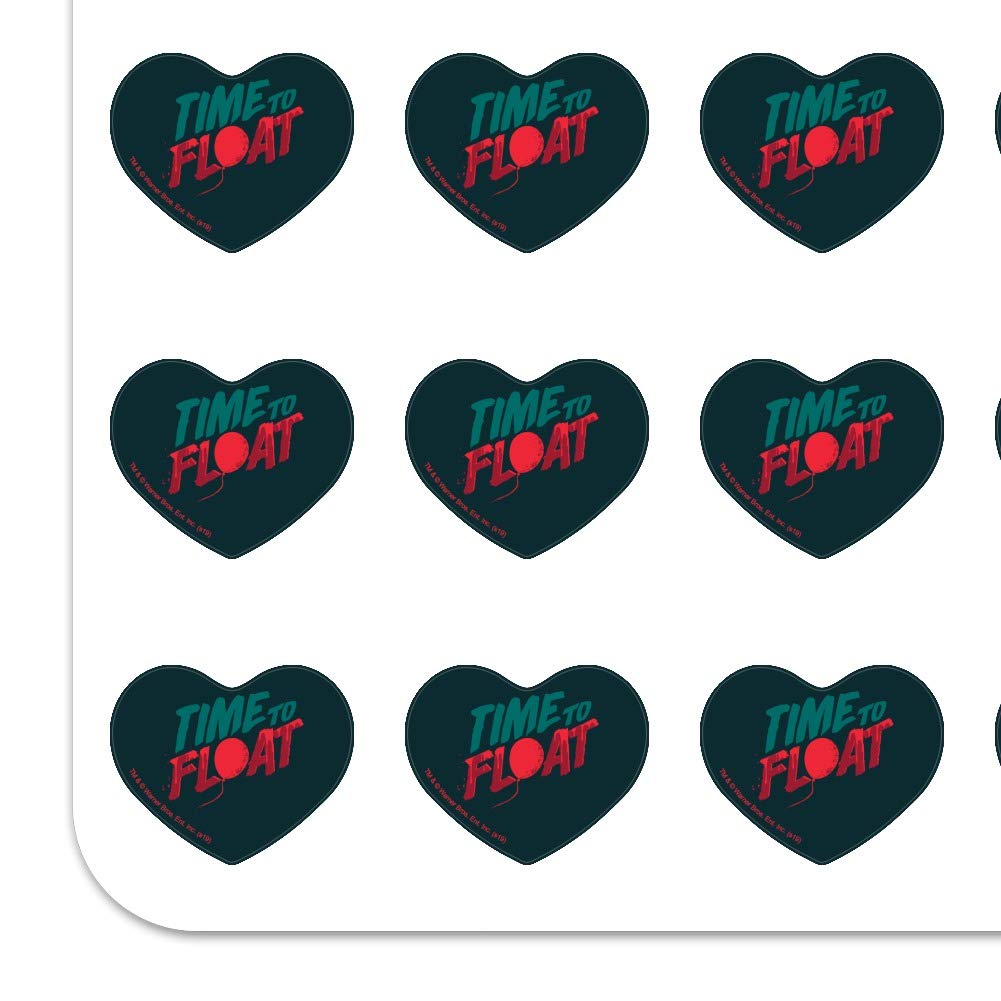 IT Chapter 2 Time to Float Heart Shaped Planner Stickers - Scrapbook Decoration, Bullet Journal Supplies, DIY Craft for Horror Movie Fans & Scrapbooking Enthusiasts