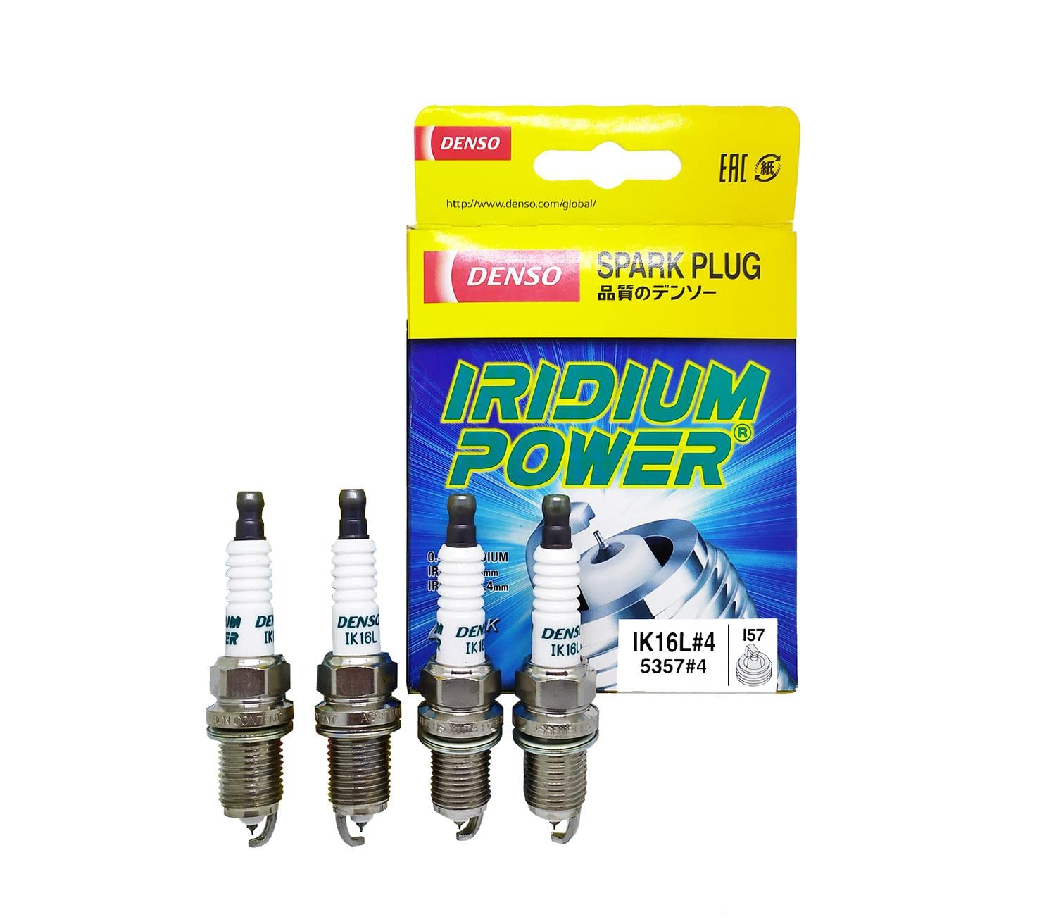 DENSO Iridium Power Spark Plugs IK16L (4-Pack) - High Performance Replacement for Cars, Trucks & SUVs - Perfect for Engine Tuning & Fuel Efficiency Improvement