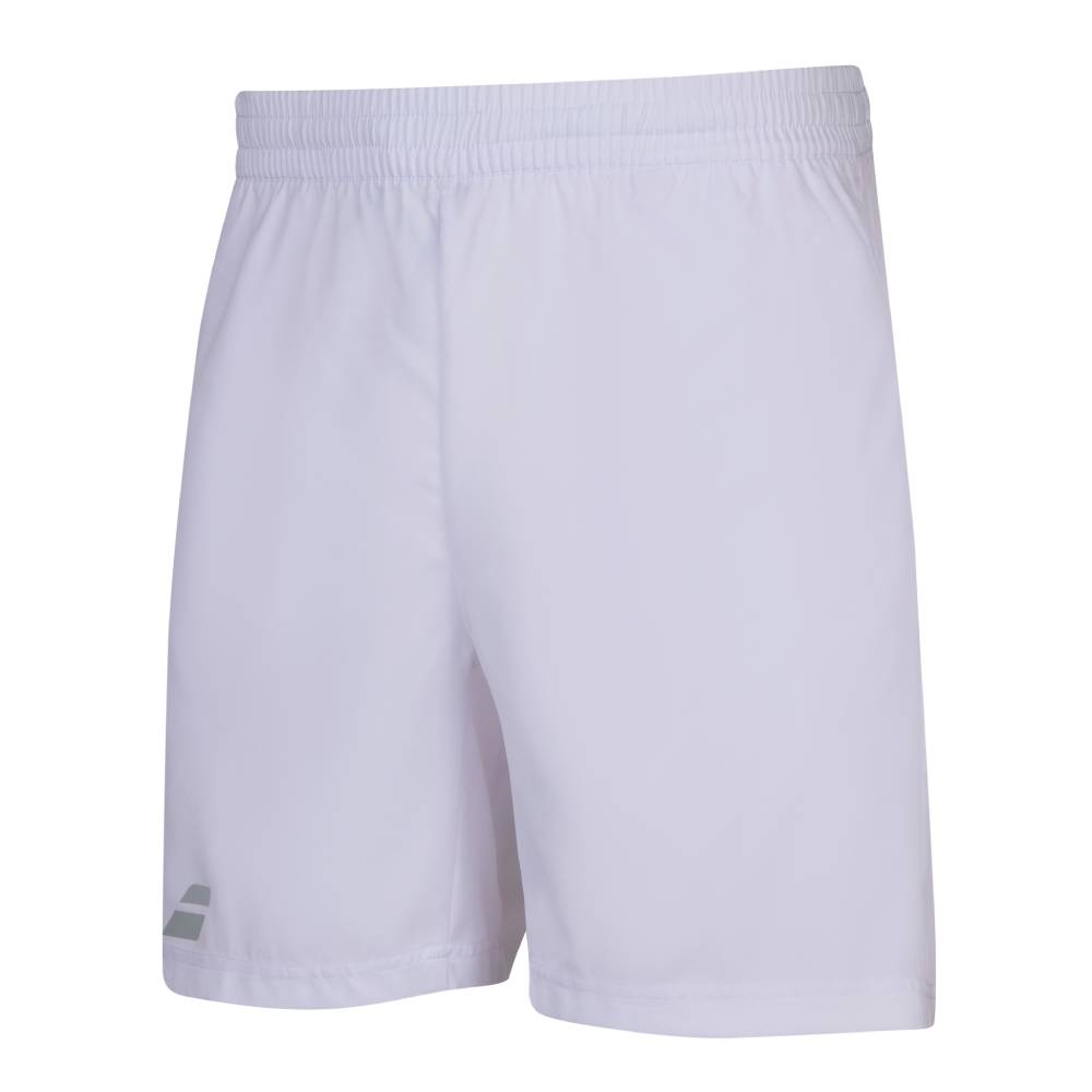 Babolat Men's Play 6 Inch Tennis Shorts - White | Breathable & Comfortable Athletic Shorts for Tennis, Running & Gym Workouts