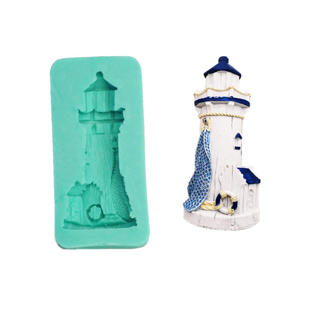 3D Lighthouse Silicone Casting Molds for DIY Candles, Fondant Cakes, Chocolate & Muffins - Clear Baking Mold for Sugarcraft, Dough Decorating & Kitchen Baking - Perfect for Home Baking, Party Treats & Holiday Decorations