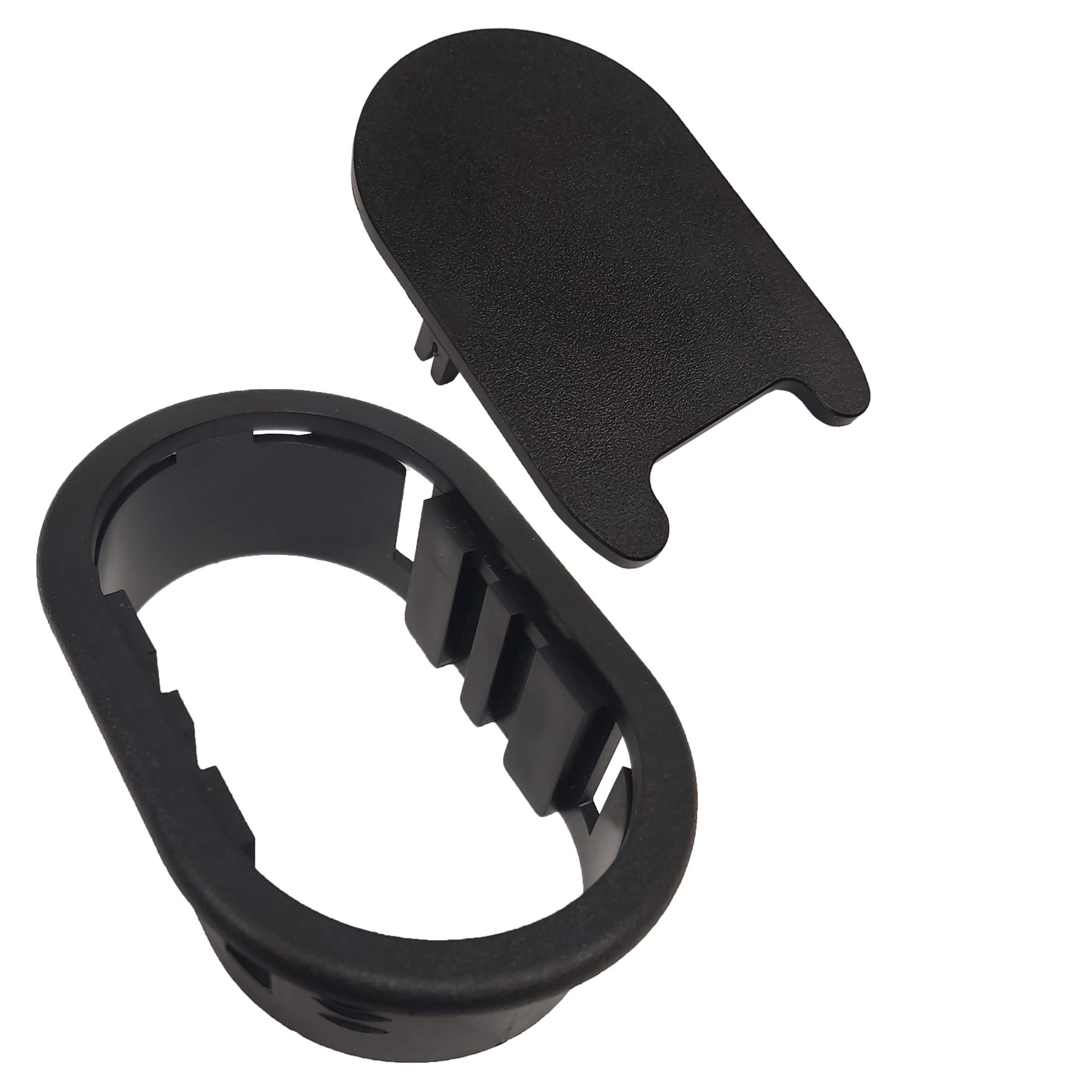 Black Oval Plastic Desk Grommet for Cable Management