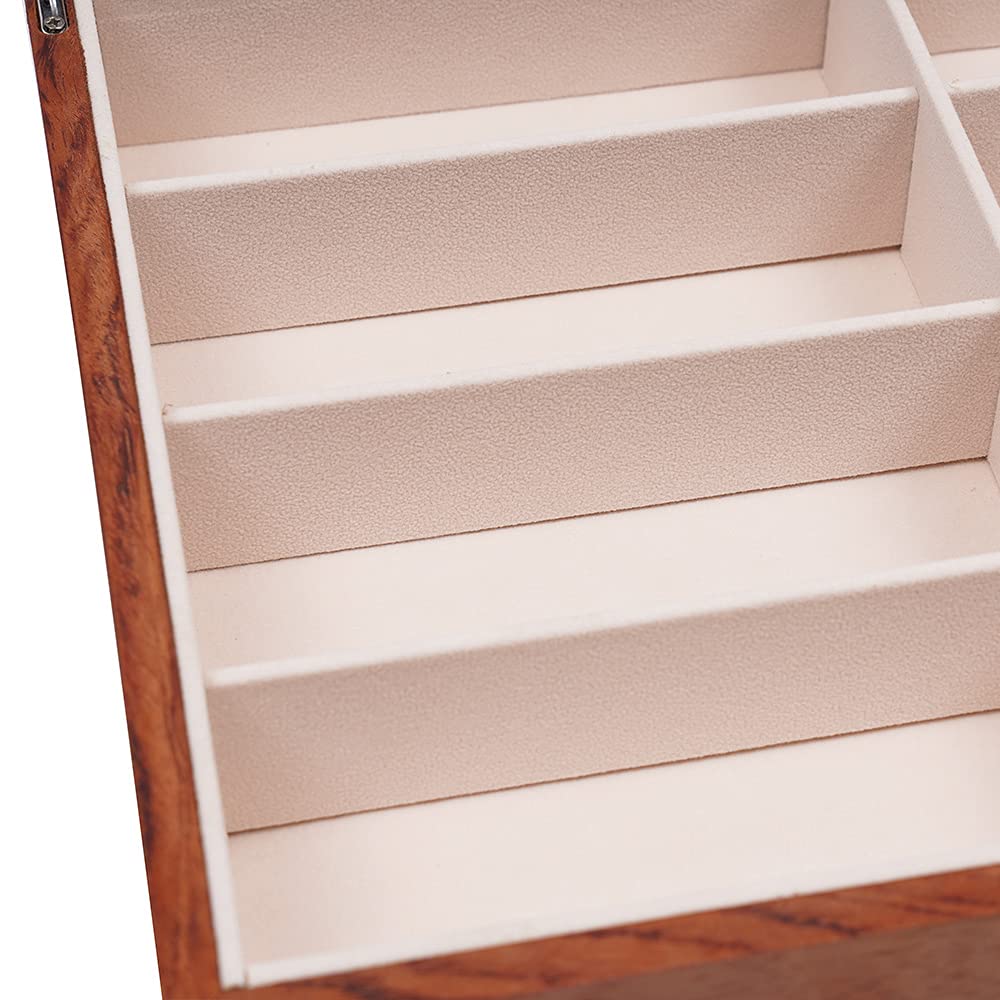 LOYALHEARTDY 8-Slot Wooden Sunglasses Display Case - Lockable Sunglasses Organizer & Storage Box for Men & Women - Perfect for Retail Stores, Home Decor, and Eyewear Collection Display