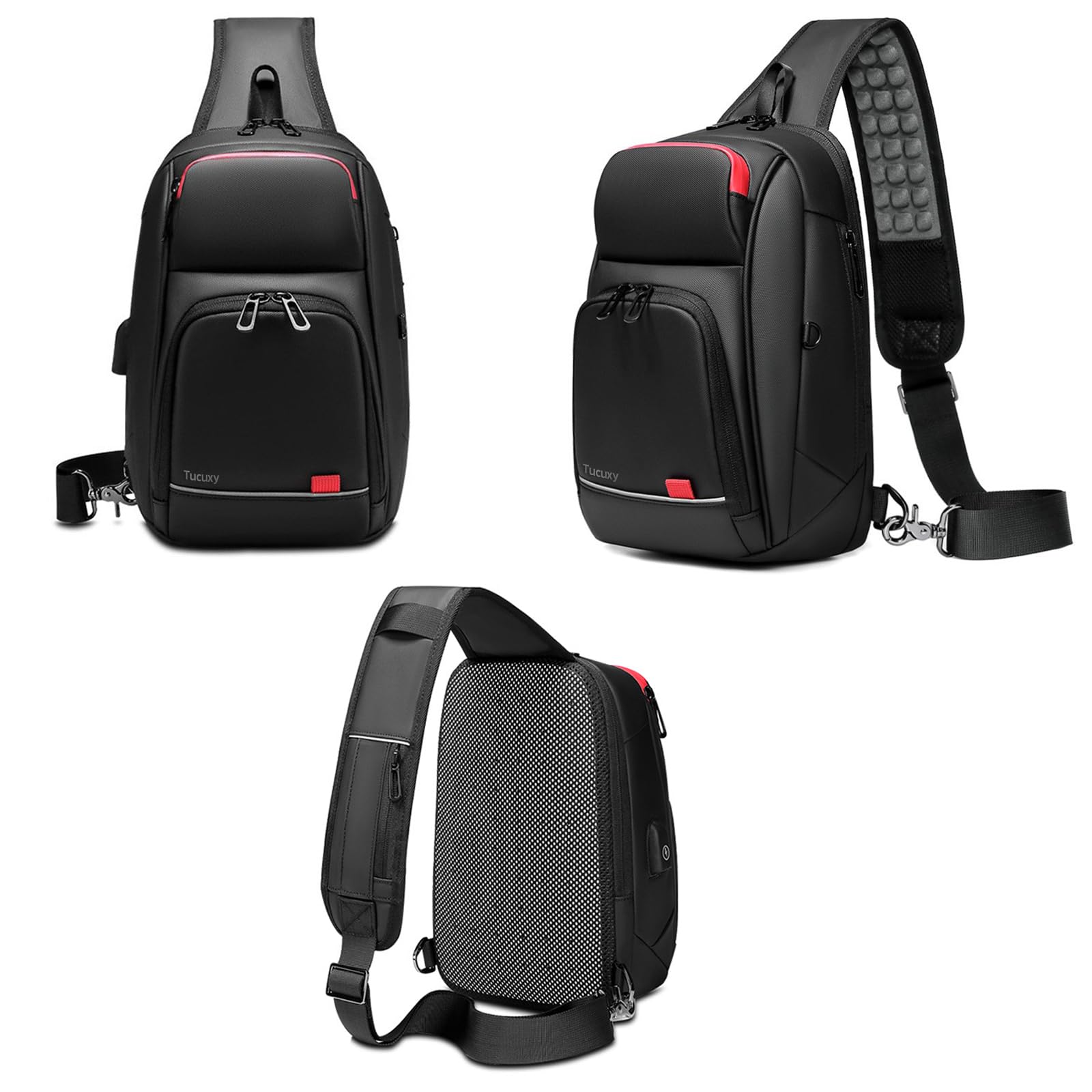 Waterproof Sling Bag for Men - Chest Pack, Shoulder Crossbody Backpack - Perfect for Travel, Hiking & Everyday Use