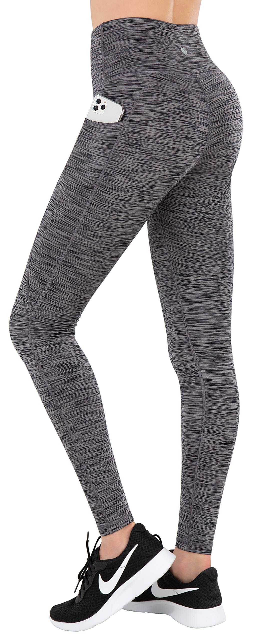 Espidoo Women's High Waisted Yoga Pants with Pockets - Tummy Control Workout Leggings, 4-Way Stretch for Running, Gym & Lounge - Comfortable Athletic Pants for Women