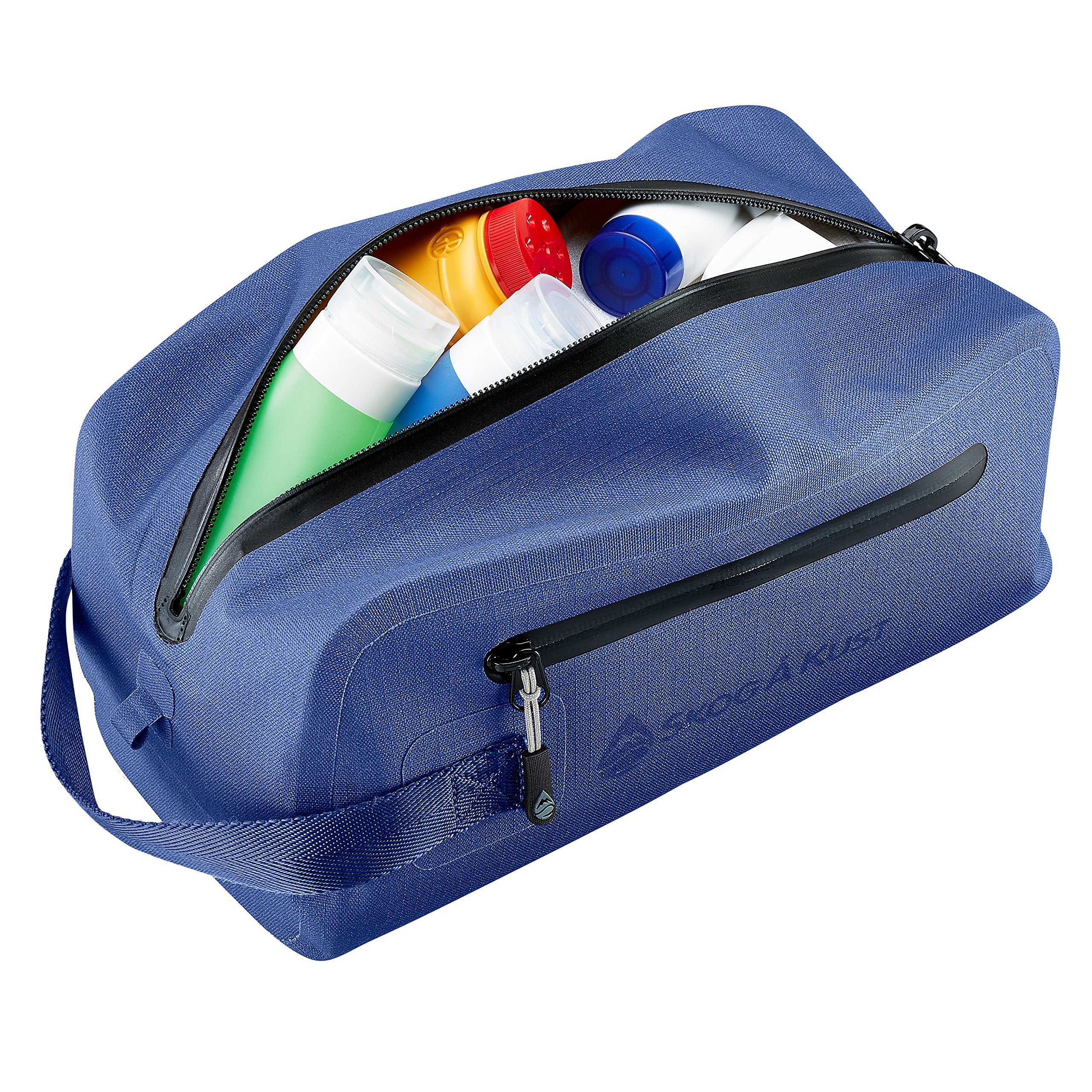 Waterproof & Leak-proof Travel Toiletry Bag by Skog Å Kust | Large Blue Cosmetic Organizer for Women & Men | Perfect for Airplane, Camping & Gym Essentials