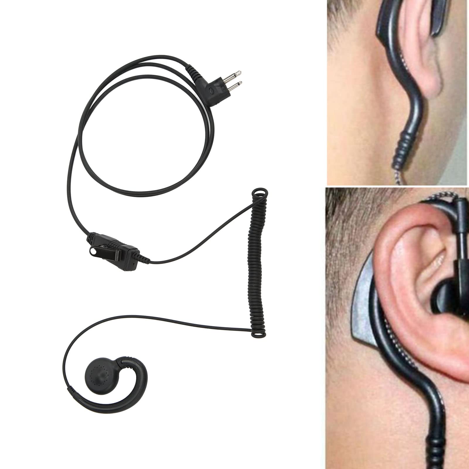 Two-Way Radio Headset with Noise Cancellation - Ergonomic & Comfortable Walkie Talkie Headset for Motorola A8, XIR P3688 - Ideal for Construction, Security, and Event Staff