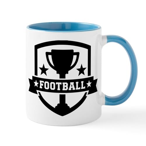 White/Blue Inside - Football Champion Mugs