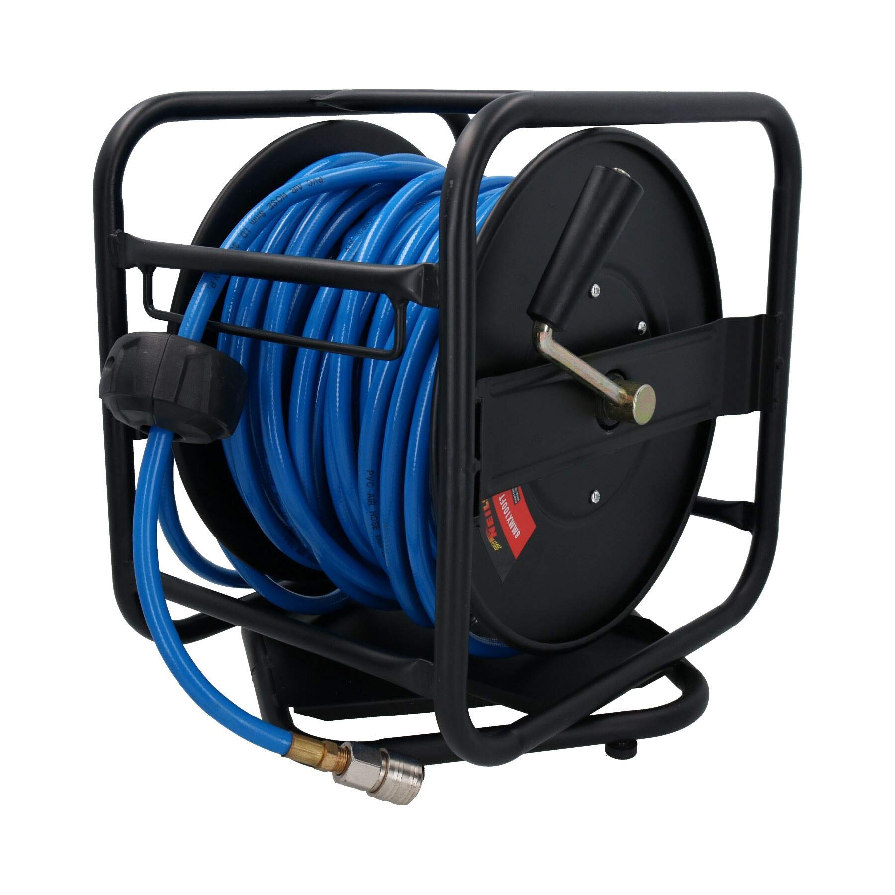 Retractable Air Hose Reel for Compressor - 8mm Bore, 30m/100ft Heavy Duty Air Line - Perfect for Garage, Workshop & Industrial Use