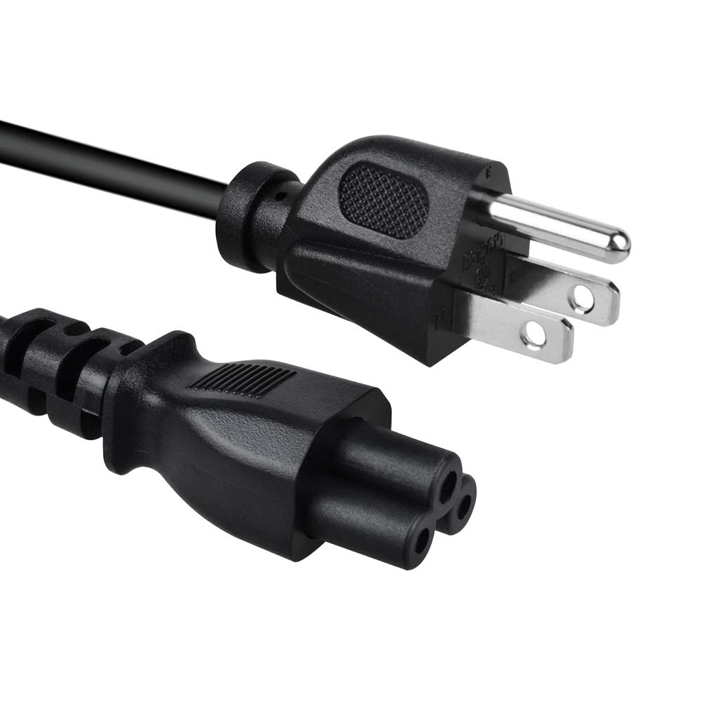 PKPOWER 6ft 3 Prong AC Laptop Power Cord Cable - Compatible with Dell, IBM, HP, Compaq, Sony, Toshiba, Lenovo, Gateway, MSI Notebooks - Ideal for Home, Office, and Travel Charging - Black