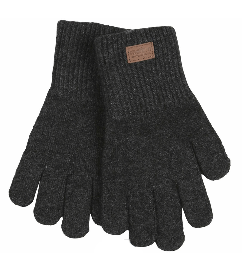 Grey Melange Wool Blend Gloves by Melton - Warm Winter Gloves for Men & Women - Perfect for Skiing, Snowboarding & Outdoor Activities