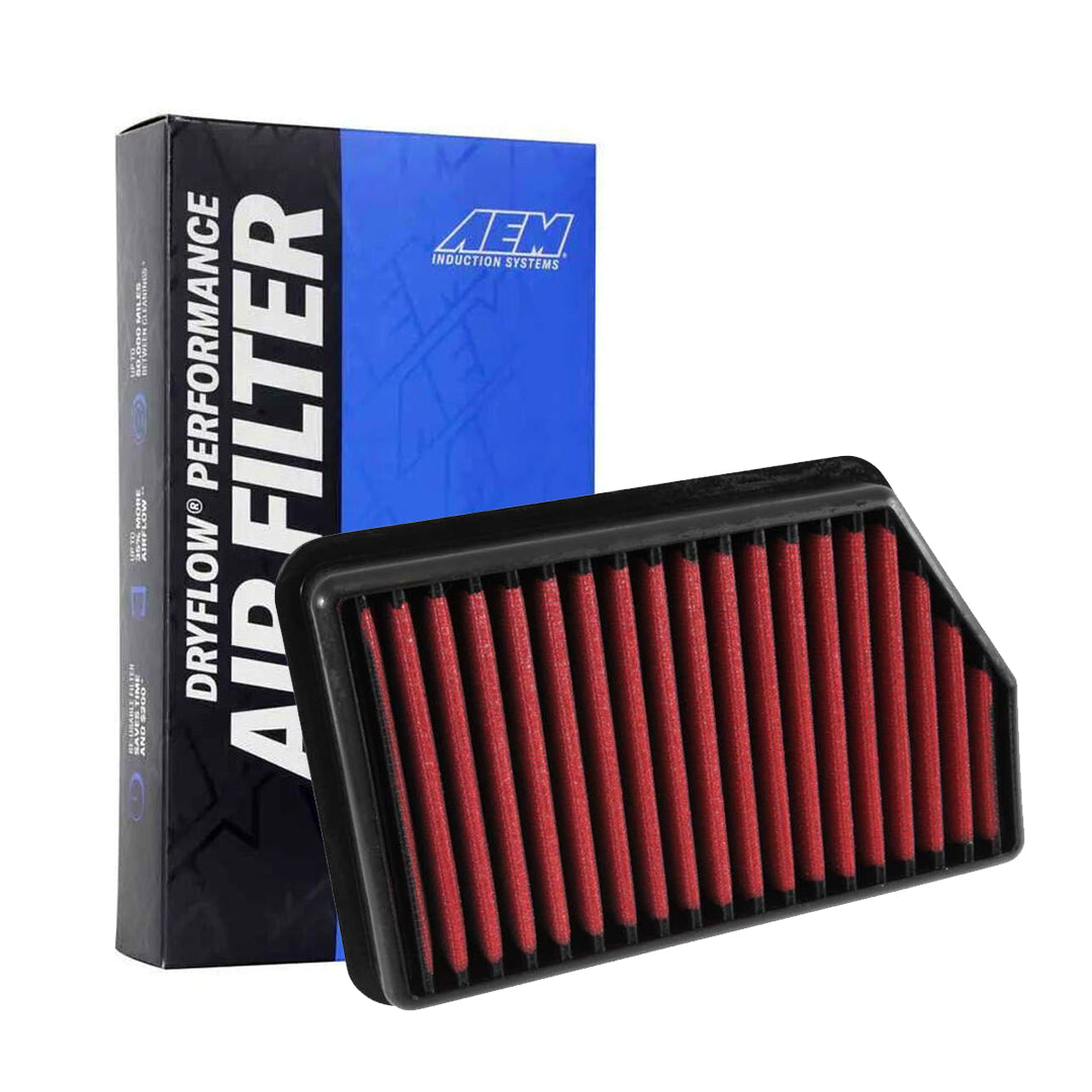 AEM 28-20451 Dryflow Performance Air Filter - Washable & Reusable High-Flow Air Filter for Cars, Trucks & SUVs - Ideal for Off-Roading, Racing & Daily Driving