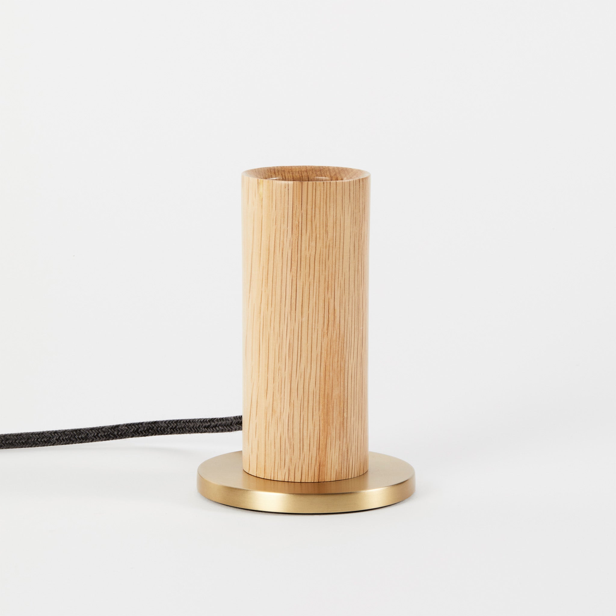 Stylish Oak Knuckle Table Lamp with Oval Shade - Dimmable to Warm Light for Bedroom, Living Room & Office Decor