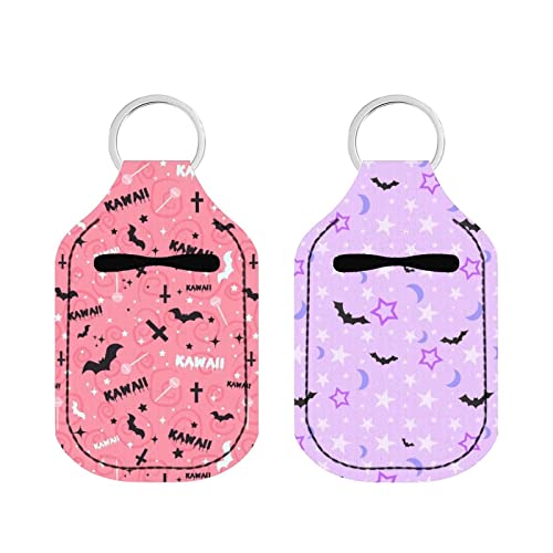 Travel Size Bottles with Keychain Holder - 2PCS Leak-Proof Refillable Containers for Toiletries, Cosmetics & Liquids | Perfect for Air Travel, Gym, Camping & On-The-Go Essentials