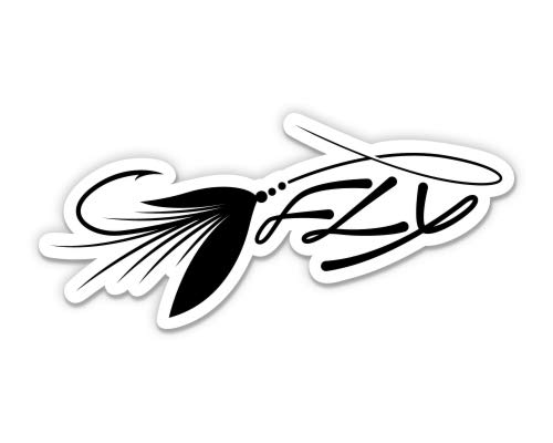 3 Inch Fly Fishing Vinyl Sticker - Waterproof Decal for Car, Laptop, Water Bottle & Phone - Perfect for Outdoor Enthusiasts & Fishing Gear Customization