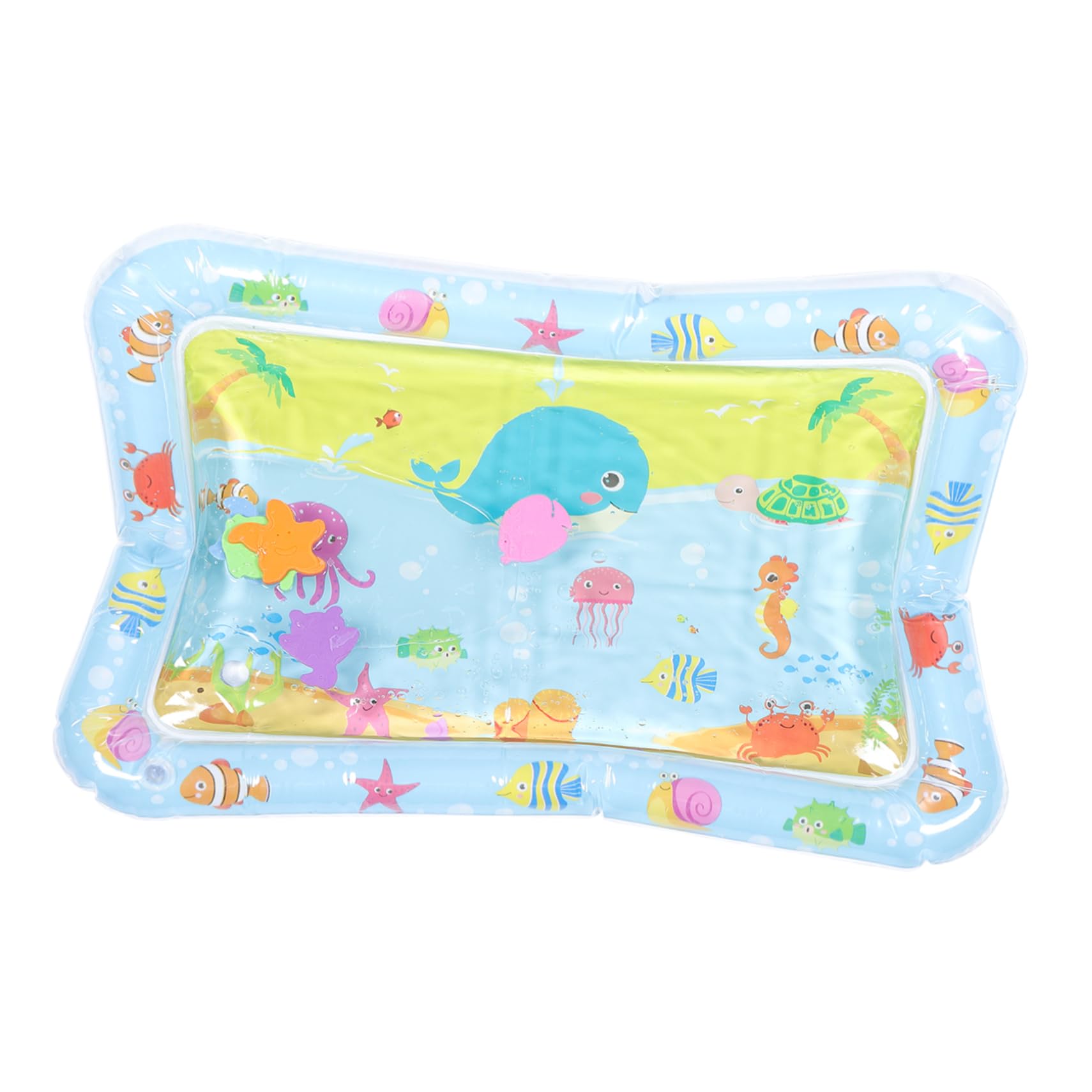 VICASKY 3-Piece Inflatable Water Play Mat - PVC Non-Slip Pool Float Pad for Kids, Toddlers & Adults - Perfect for Backyard, Beach, Pool Party & Summer Fun