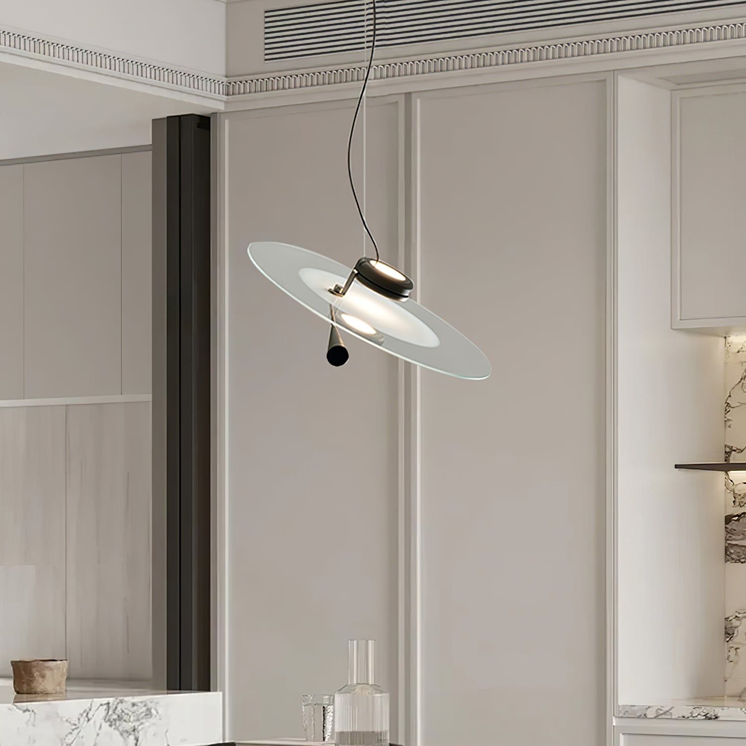 Modern Bascula Pendant Lamp - Industrial Style Hanging Light Fixture for Kitchen Island, Dining Room & Living Room Decor
