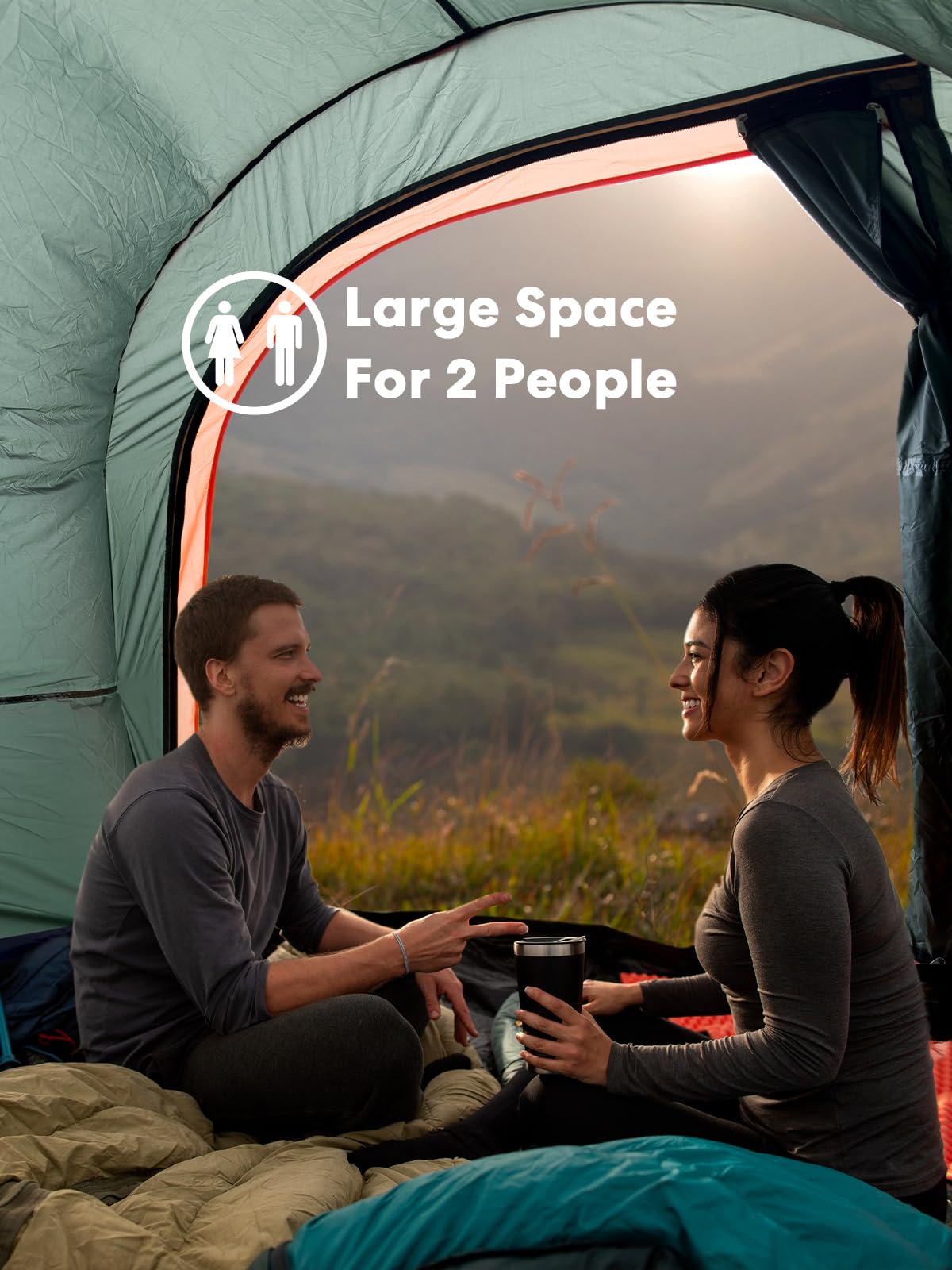 **LIBERRWAY 5.5-6 FT Truck Bed Tent - Waterproof PU2000mm Double Layer, 2-Person Pickup Truck Tent with Windows for Camping, Outdoor Travel & Road Trips - Green**    *(Perfect for Camping Adventures, Overlanding, Tailgating & Outdoor Getaways!)*