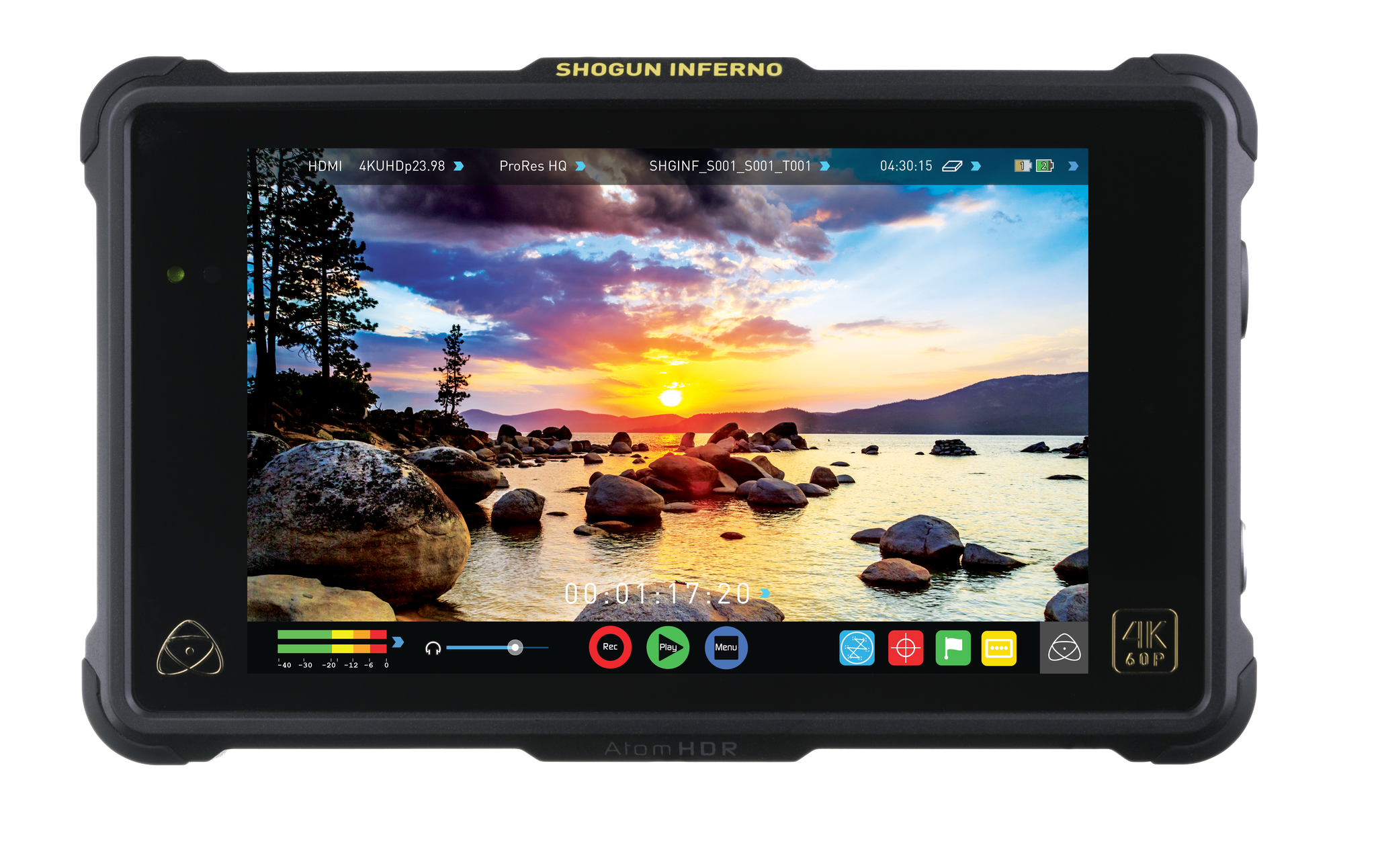 Atomos Shogun Inferno 7-inch 4K HDMI/Quad 3G SDI/12G SDI Video Recording Monitor for Filmmakers - Perfect for On-Set Monitoring, Live Production & Broadcast Studios