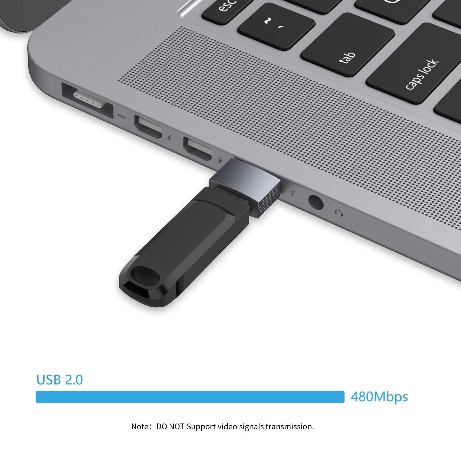 nonda USB C to USB Adapter (2 Pack) - USB-C Female to USB Male OTG Converter for MacBook Pro/Air, Laptops, Power Banks - Connect Keyboards, Phones & Chargers for Home/Office/Travel Use