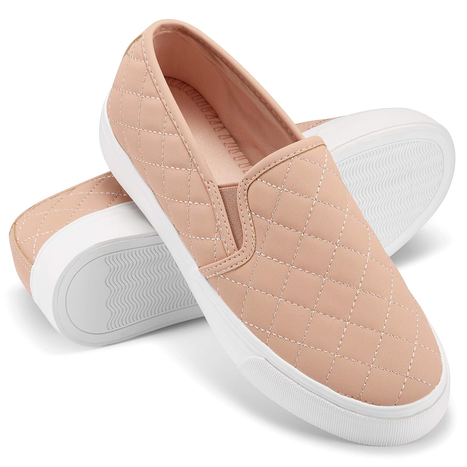 JENN ARDOR Women's Slip On Sneakers - Comfortable Casual Walking Shoes for Women | Fashion Flats for Everyday Wear, Travel & Work
