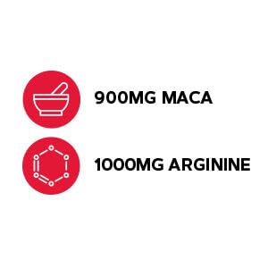 GNC Maca Man - Maca Root & Arginine Supplement for Enhanced Blood Flow & Energy - 60 Vegetarian Capsules - Supports Stamina & Vitality for Men's Health