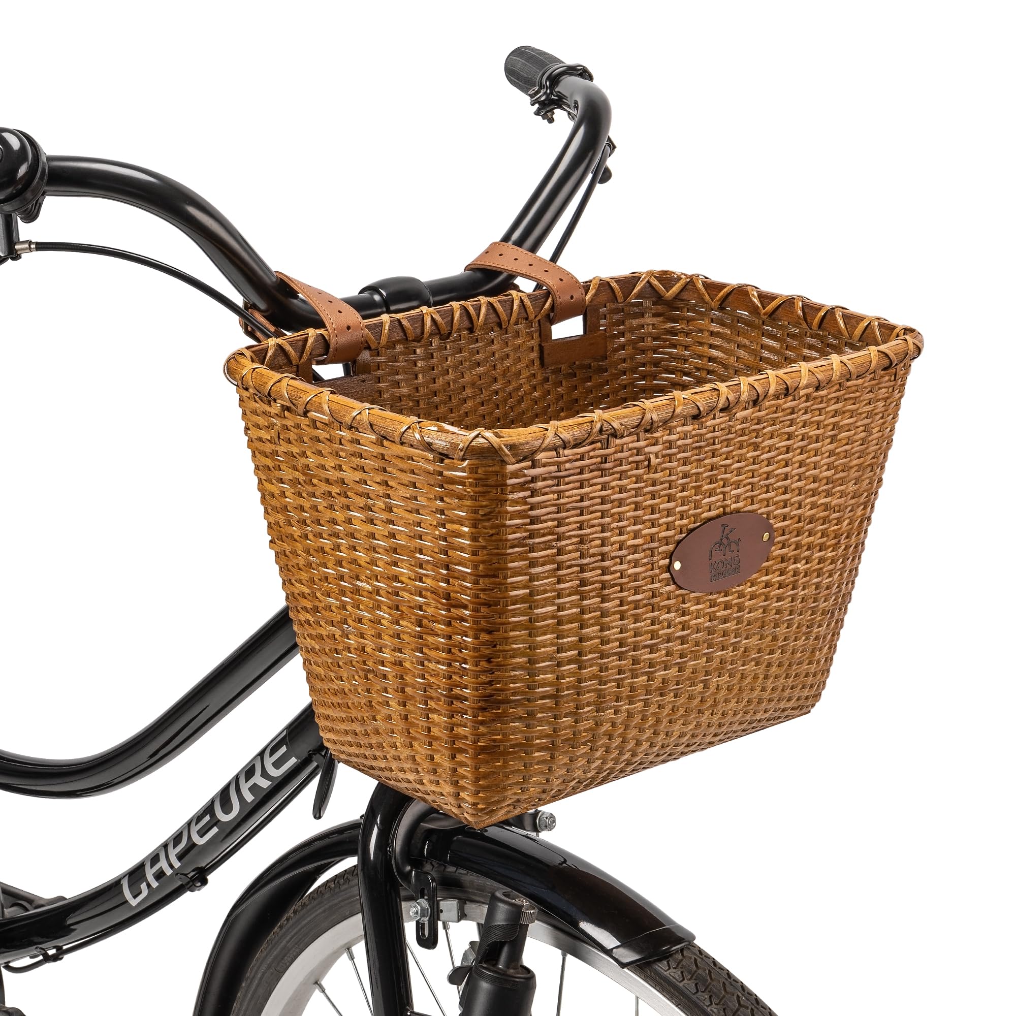 Handmade Rattan Bike Basket for Women - Retro Style Front Bicycle Basket for Adults | Perfect for Groceries, Picnics & Commuting