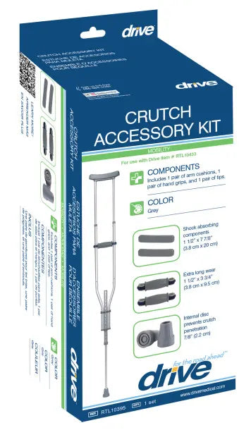 DRIVE™ Crutch Accessory Kit - Premium Mobility Aid for Comfort & Support - Ideal for Injury Recovery, Elderly Assistance & Daily Use