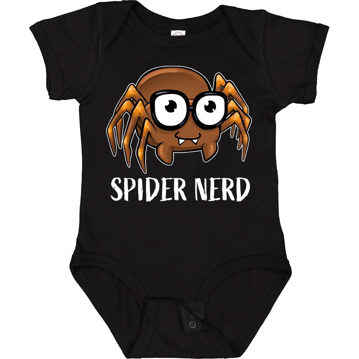 Inktastic Spider Nerd - Adorable Glasses-Wearing Spider Graphic Baby Bodysuit for Boys & Girls | Perfect for Halloween, Science Lovers & Geeky Outfits