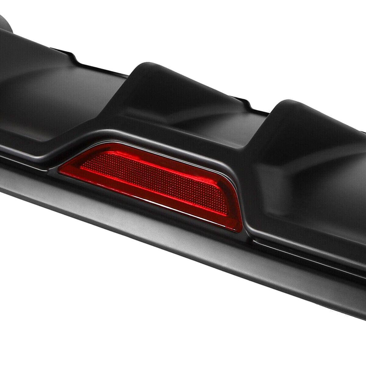 2016-2021 Honda Civic Sedan Rear Diffuser - Matte Black with Decorative Exhaust Tips | Car Body Kit Upgrade for Enhanced Style & Performance | Perfect for Street Racing & Car Shows