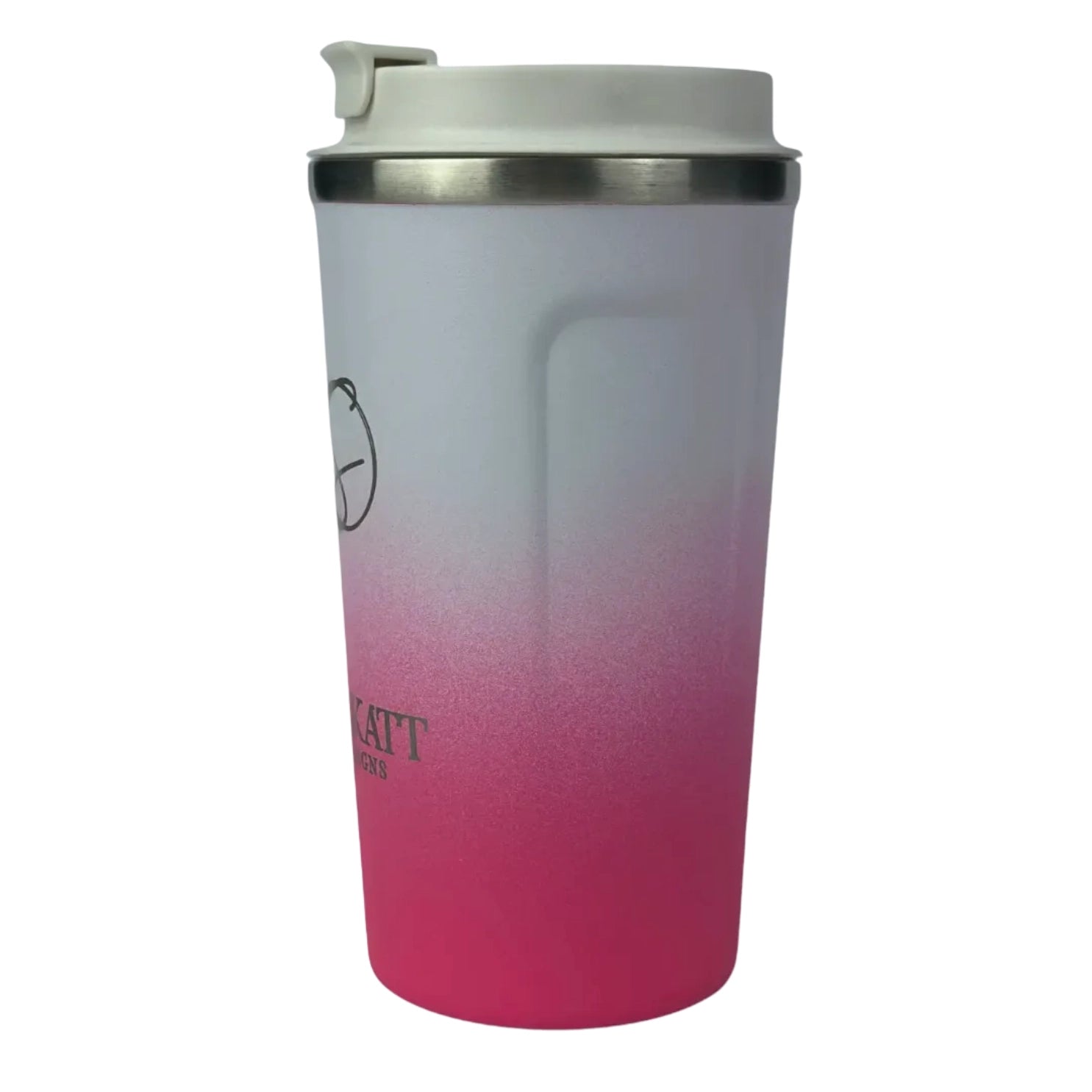 Hot Pink Insulated Travel Coffee Cup - 500ml Stainless Steel Vacuum Flask for Hot & Cold Drinks - Perfect for Commuting, Camping and Office Use