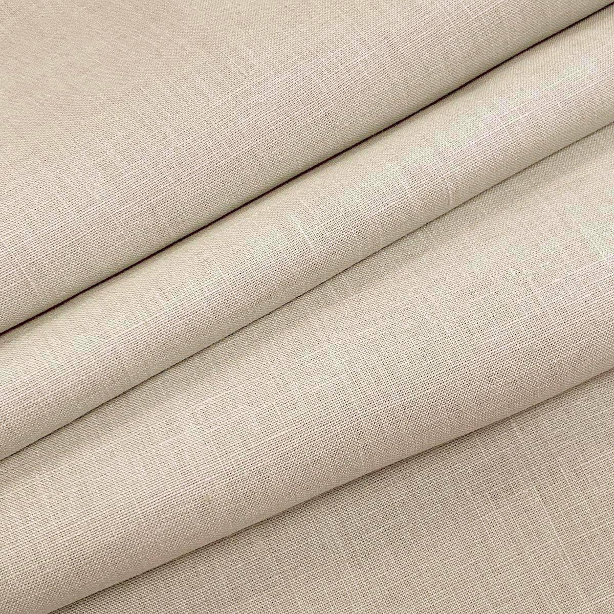 Emma Linen Fawn Neutral Mag Fabric - Soft & Durable Upholstery Material for Sofas, Chairs & Home Decor | Perfect for DIY Projects & Furniture Restoration