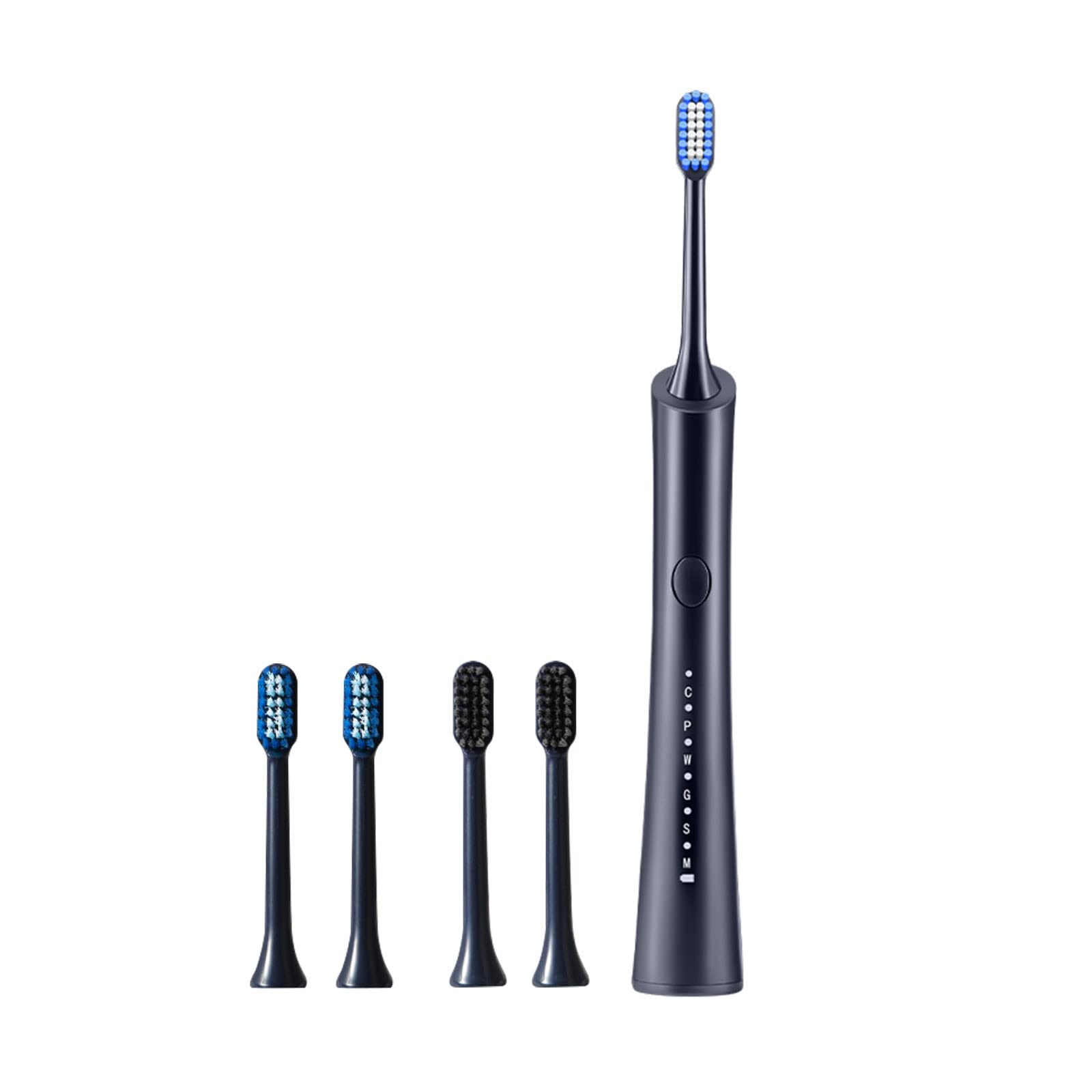 Rechargeable Electric Toothbrush Set for Couples - Soft Bristles, Waterproof, Auto Brush - Perfect for Travel & Home Use - Green