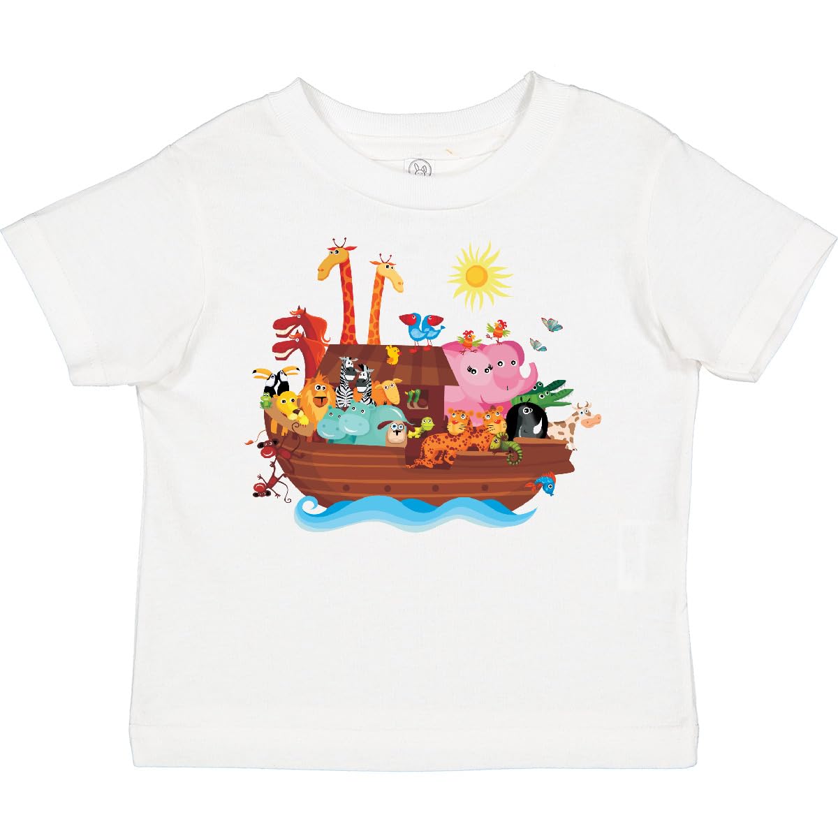 Inktastic Christian Toddler T-Shirt - Bible Story Animal Ark Tee for Kids Church